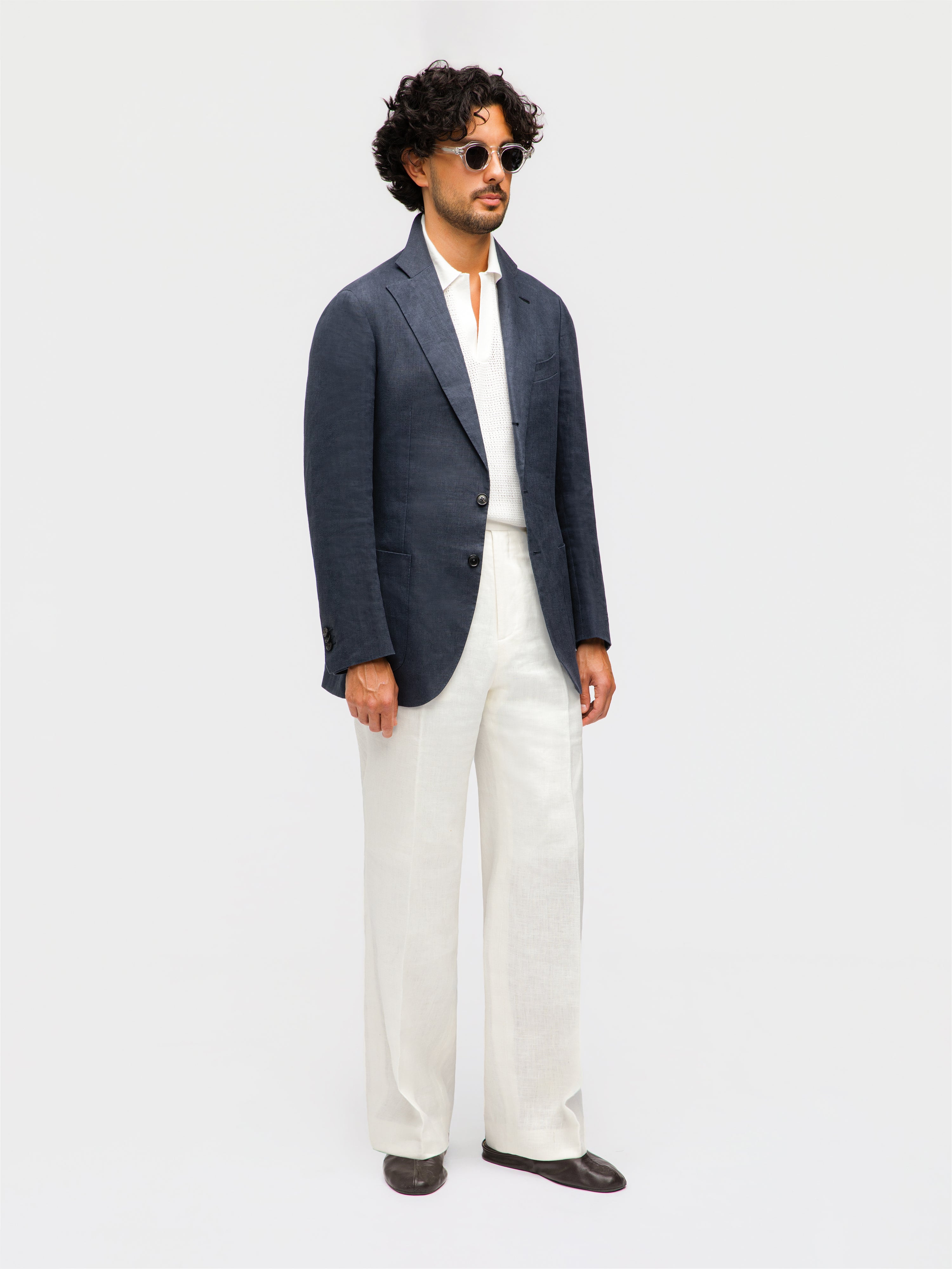 Navy Linen Jacket (SB)