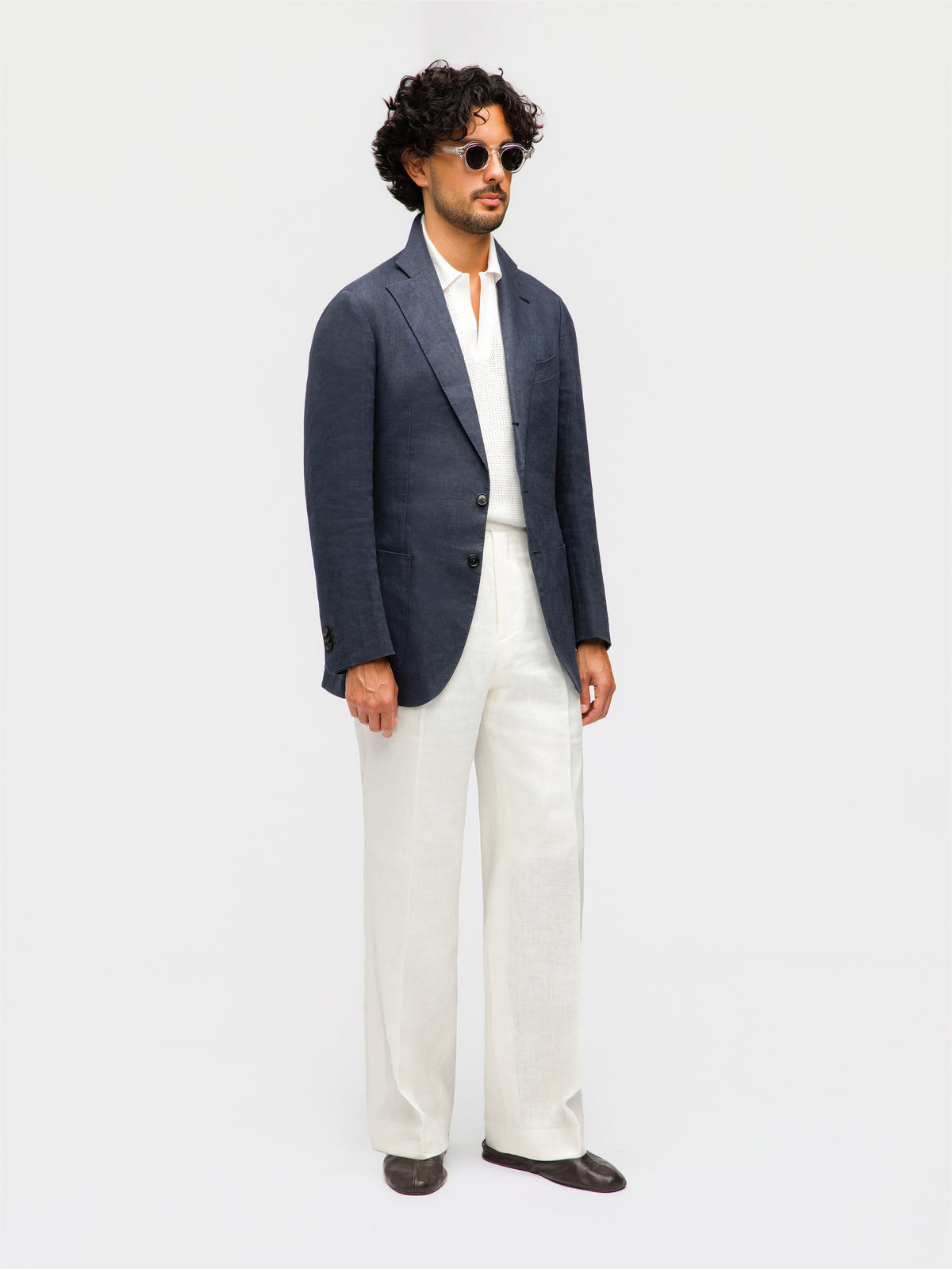 Navy Linen Jacket (SB)