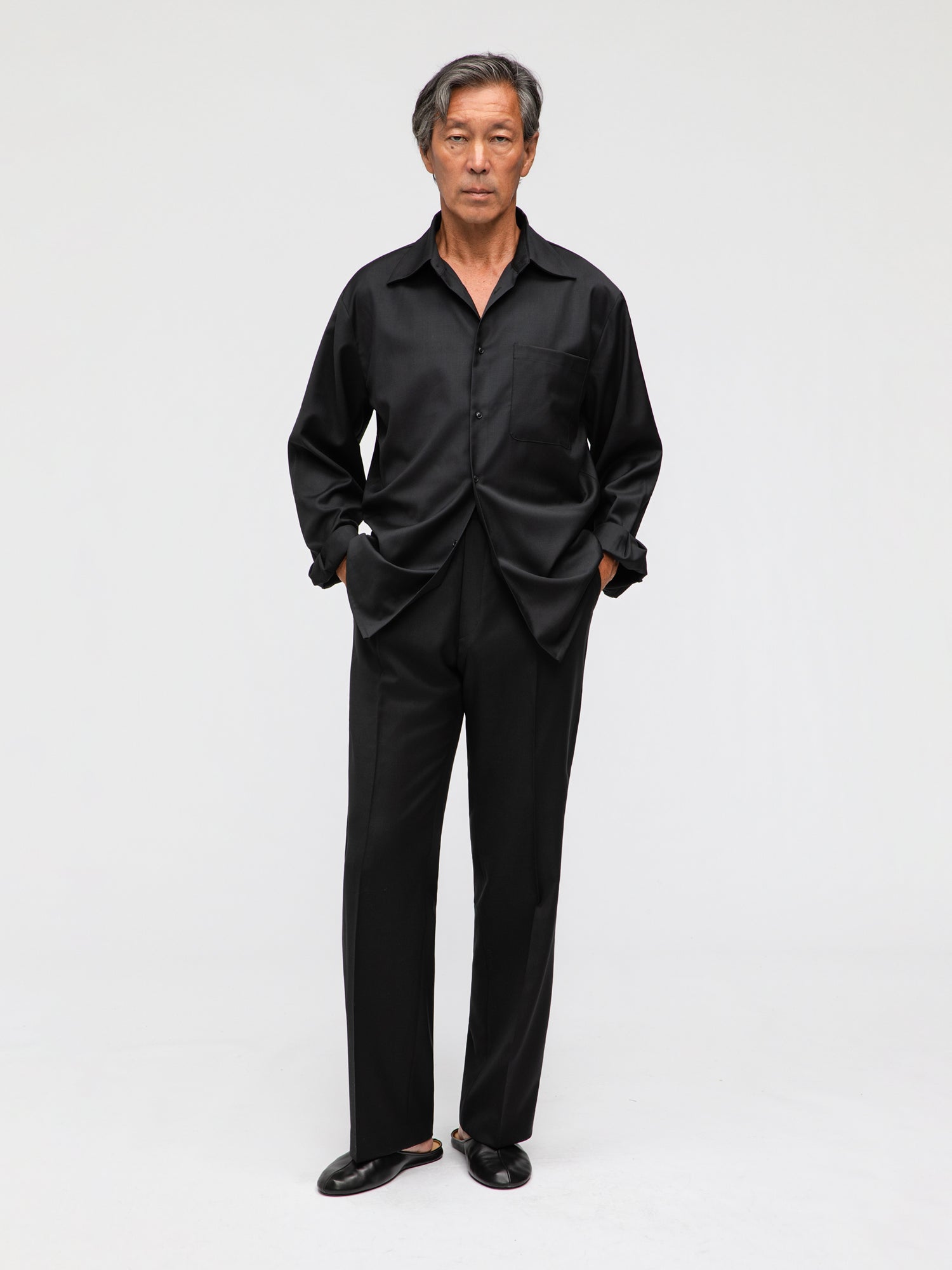 Black Wool Shirt - Grand Le Mar