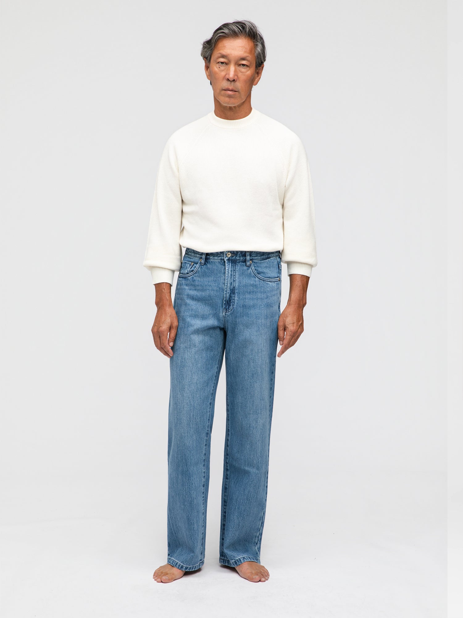 Mid Blue Washed Denim Jeans