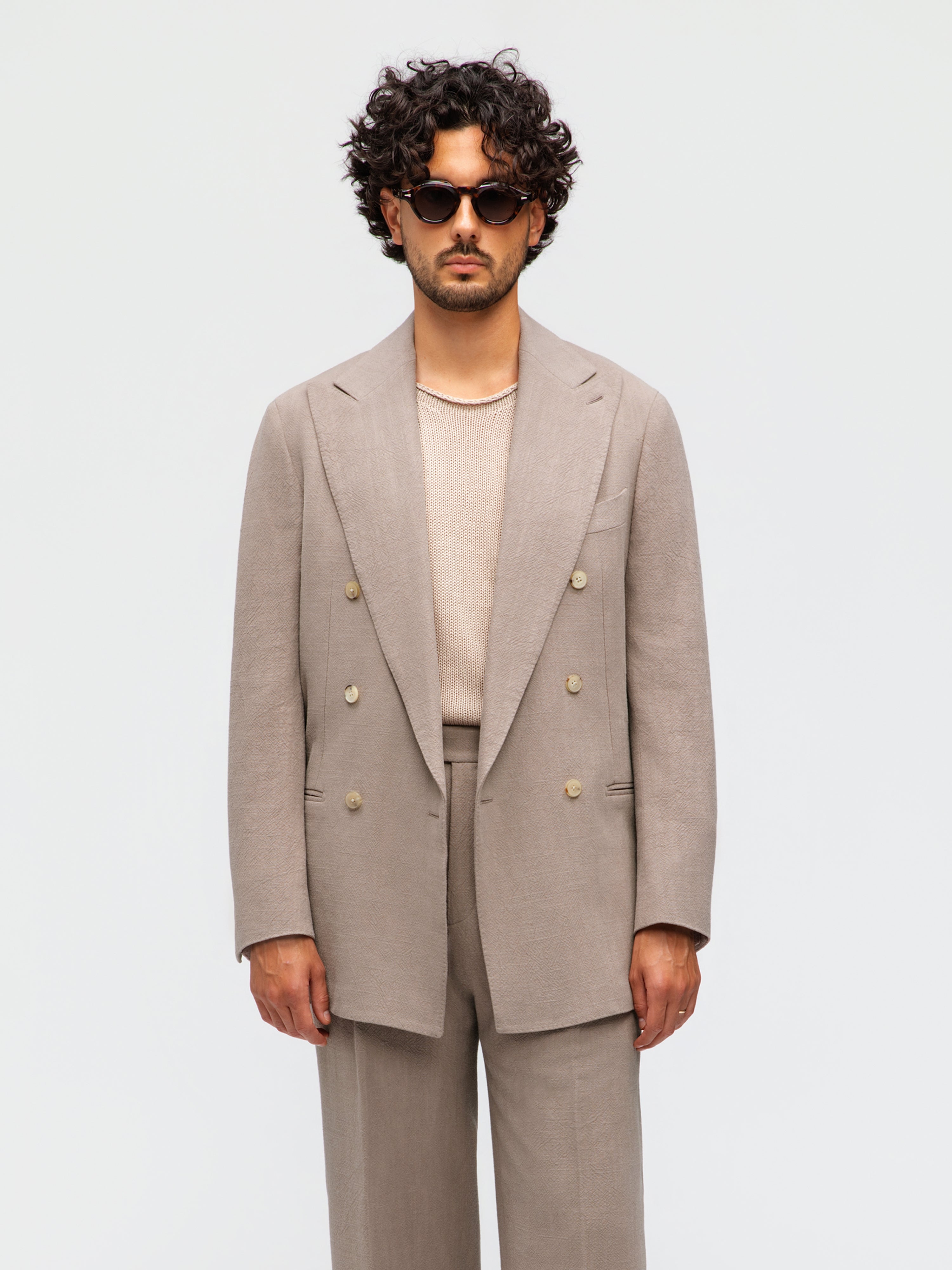 Stone Stonewashed Linen Suit