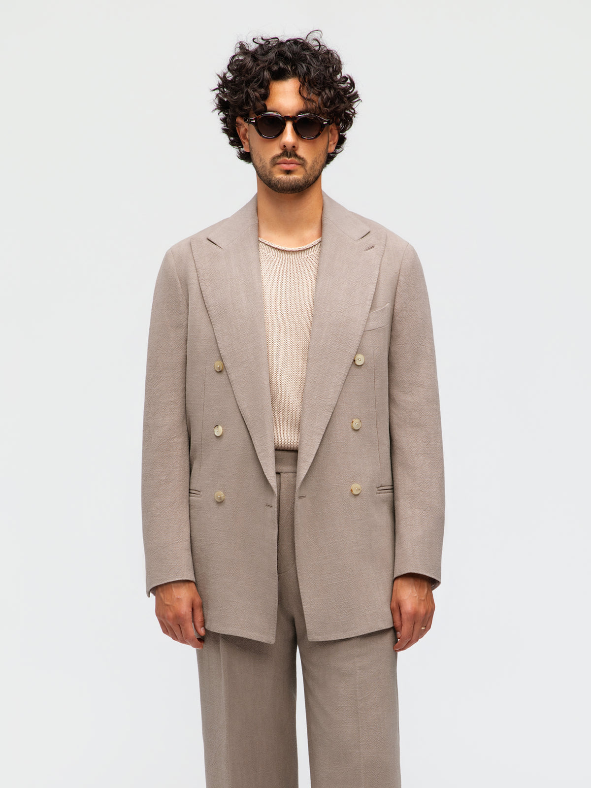 Stone Stonewashed Linen Suit