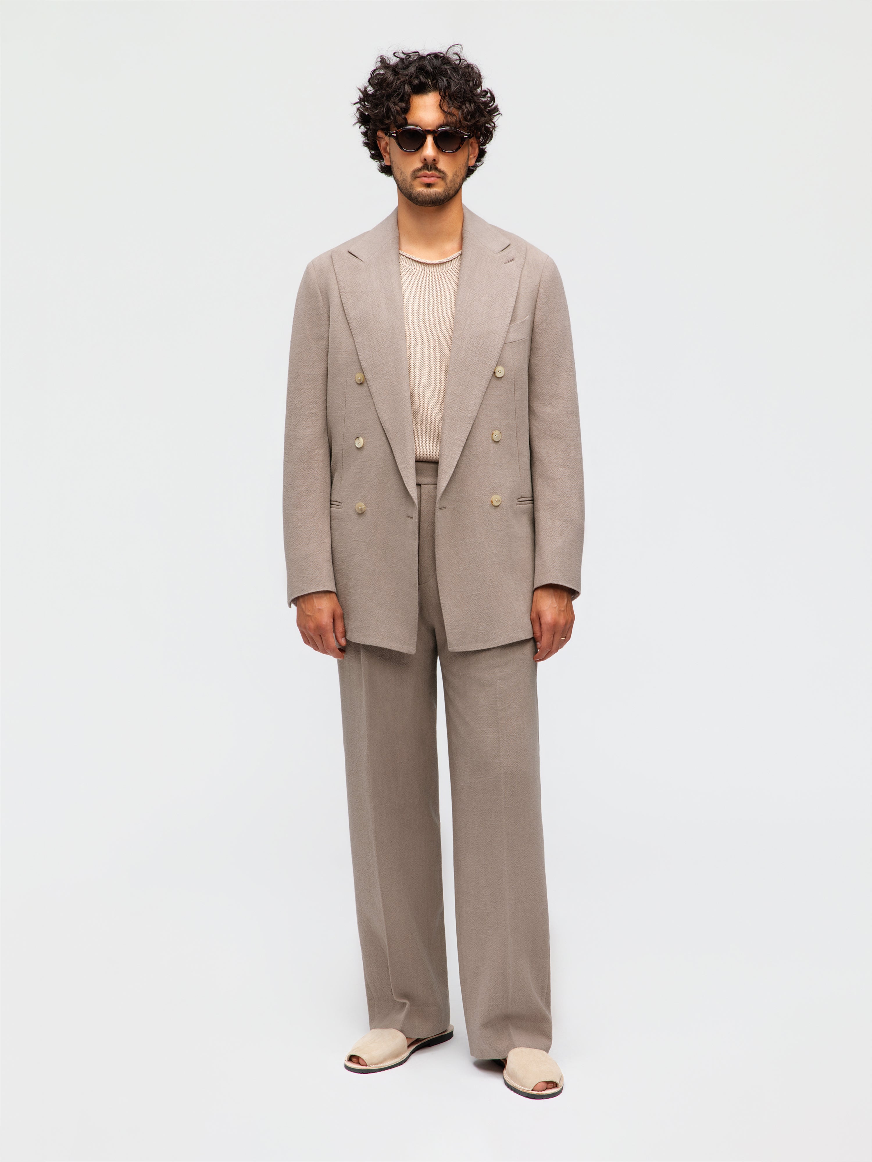 Stone Stonewashed Linen Suit