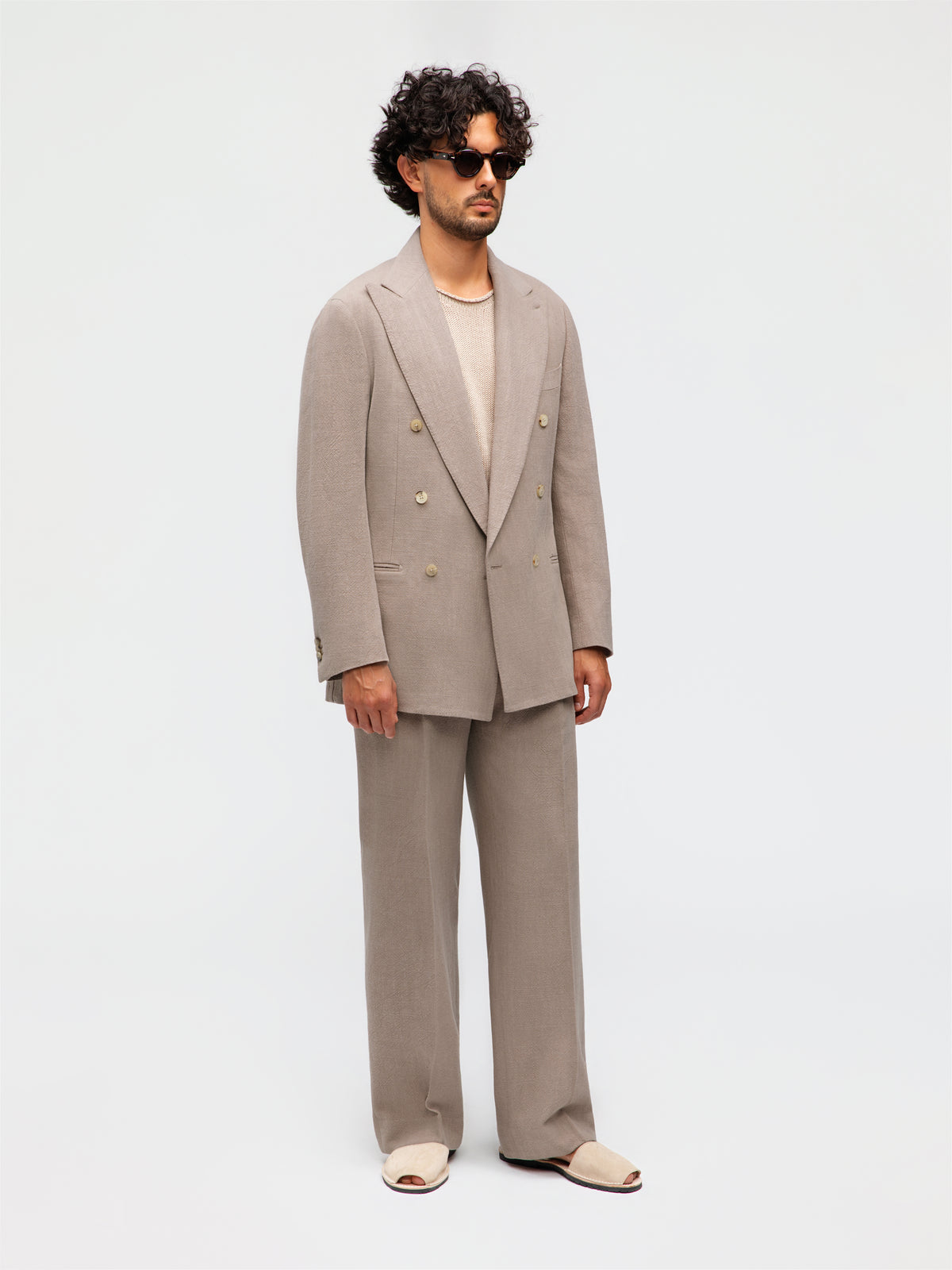 Stone Stonewashed Linen Suit