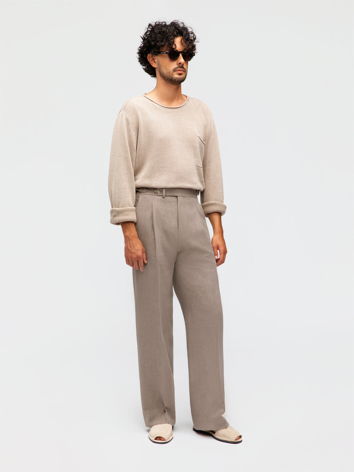 Stone Stonewashed Linen Suit