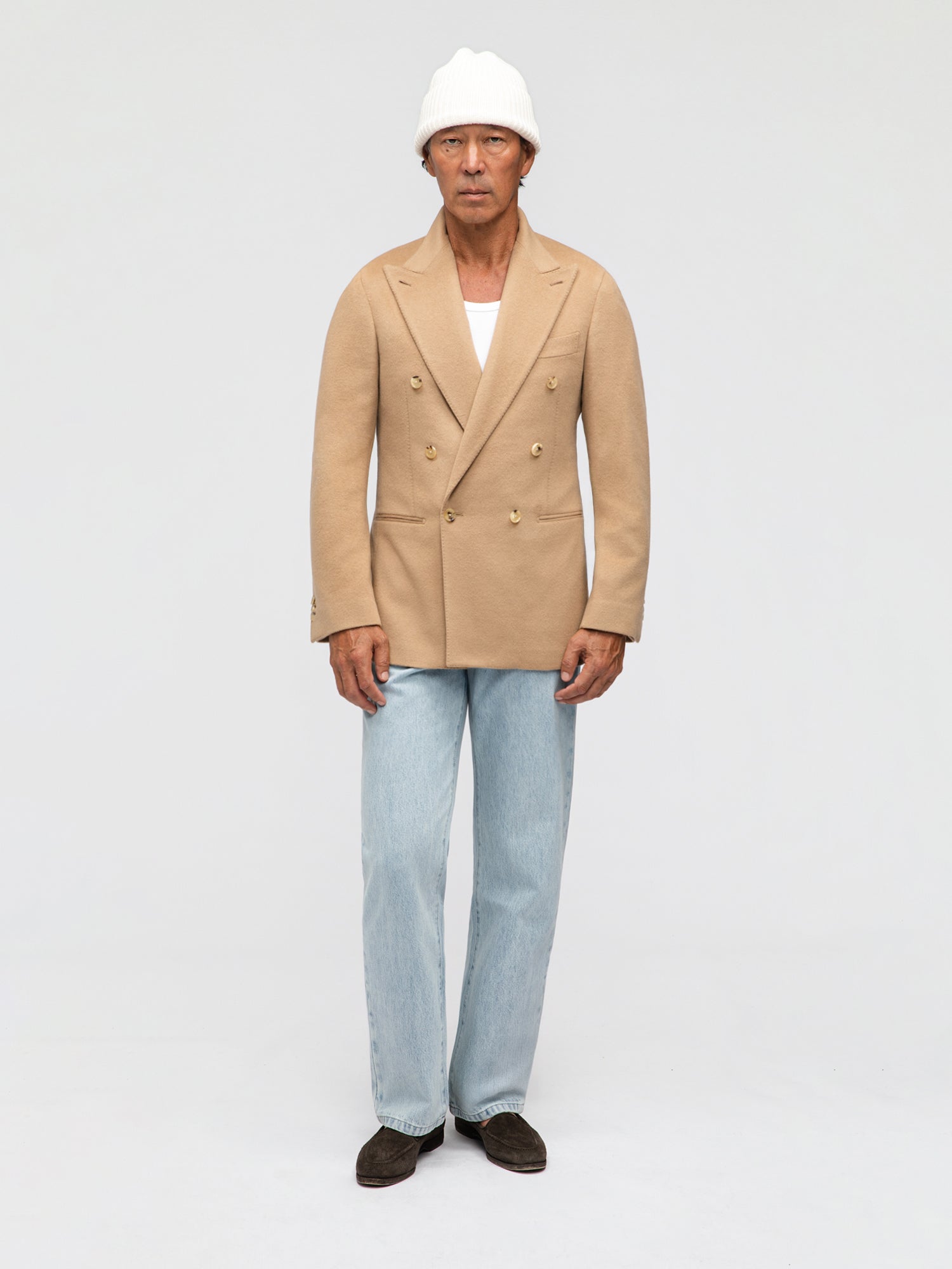 Camel Wool Cashmere Jacket - Grand Le Mar