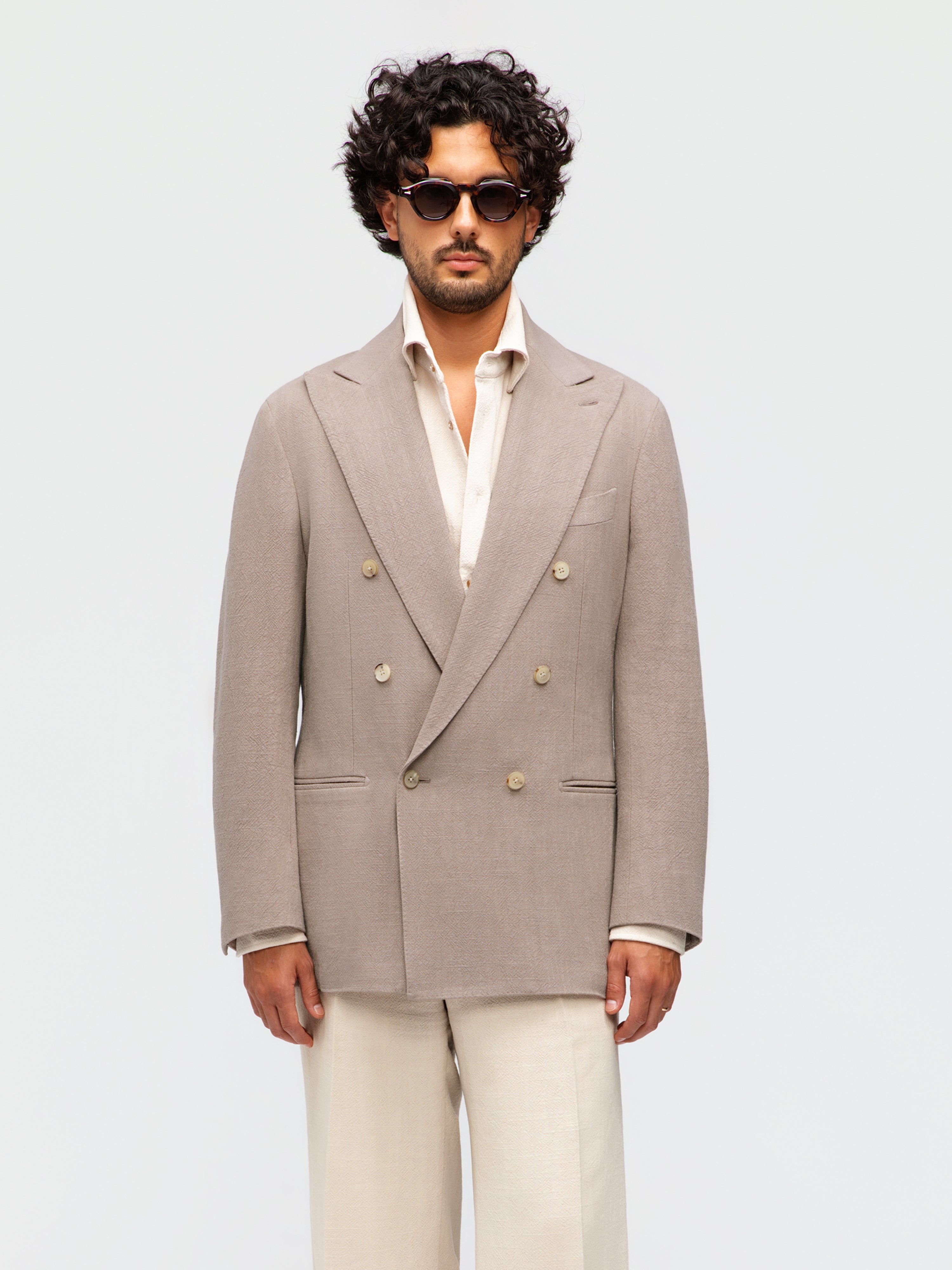 Stone Stonewashed Linen Jacket