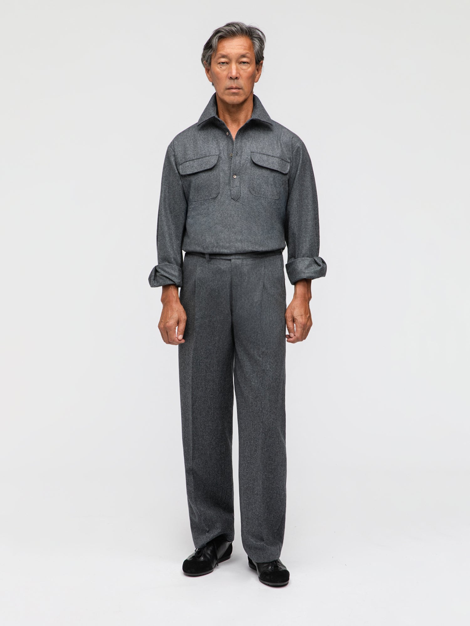 Grey Flannel Popover - Grand Le Mar