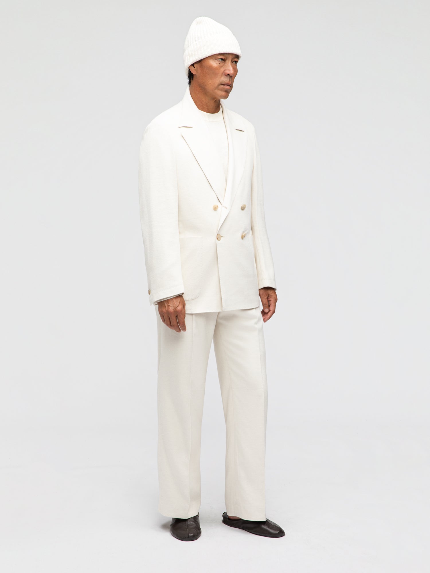 Baby Camel Silk Cream Jacket (Casual Fit) - Grand Le Mar