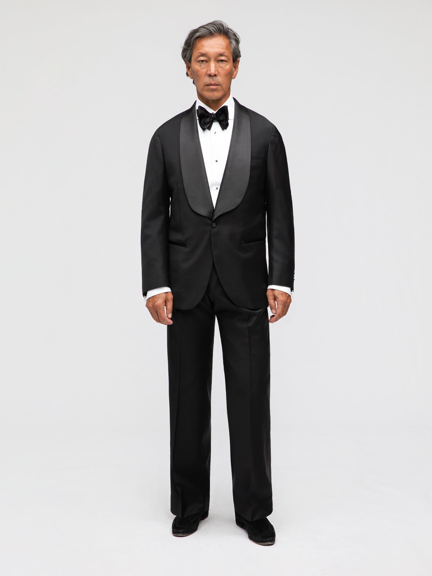 Black Wool Tuxedo Suit (SB Shawl) - Grand Le Mar