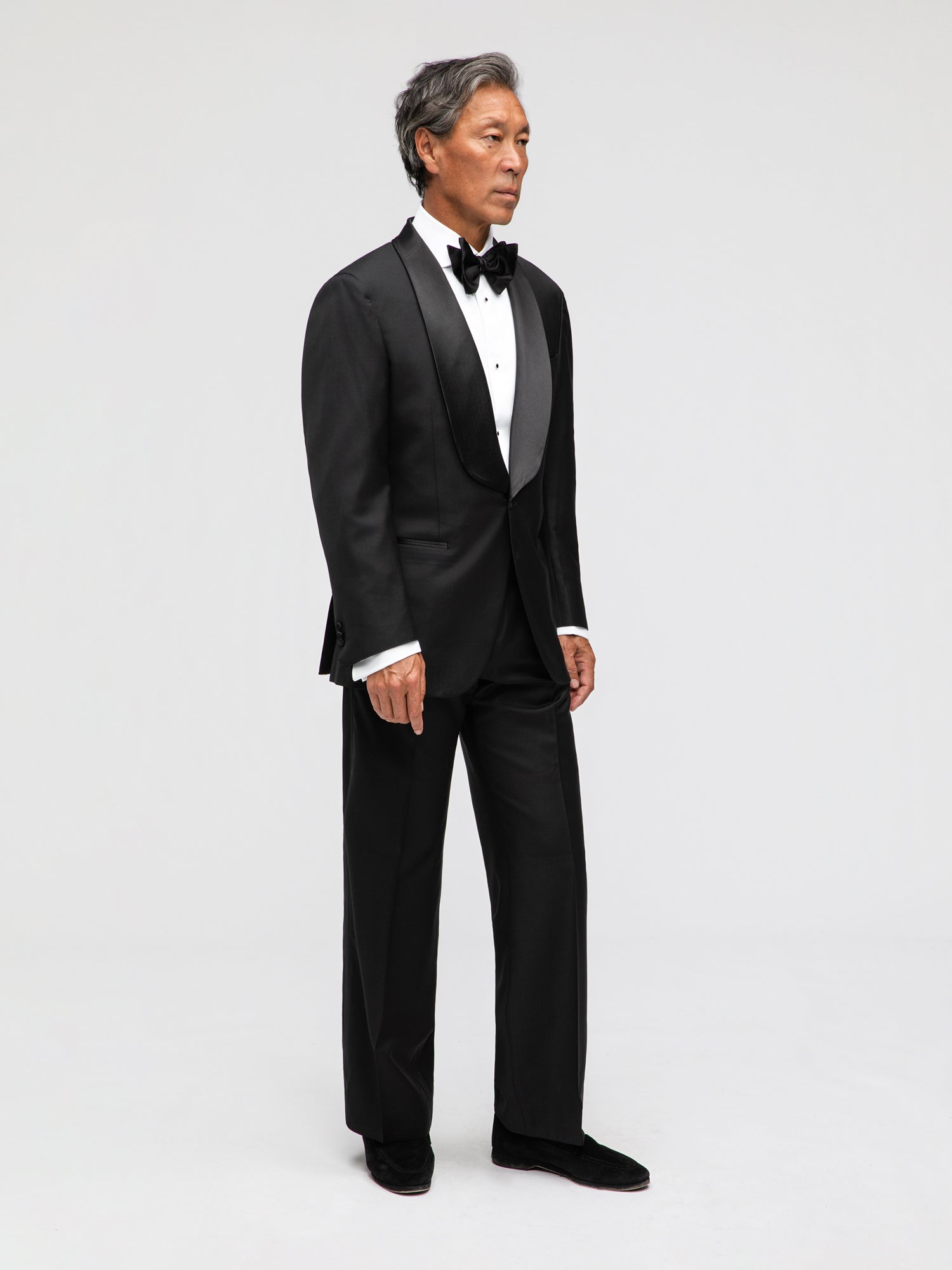 Black Wool Tuxedo Suit (SB Shawl) - Grand Le Mar