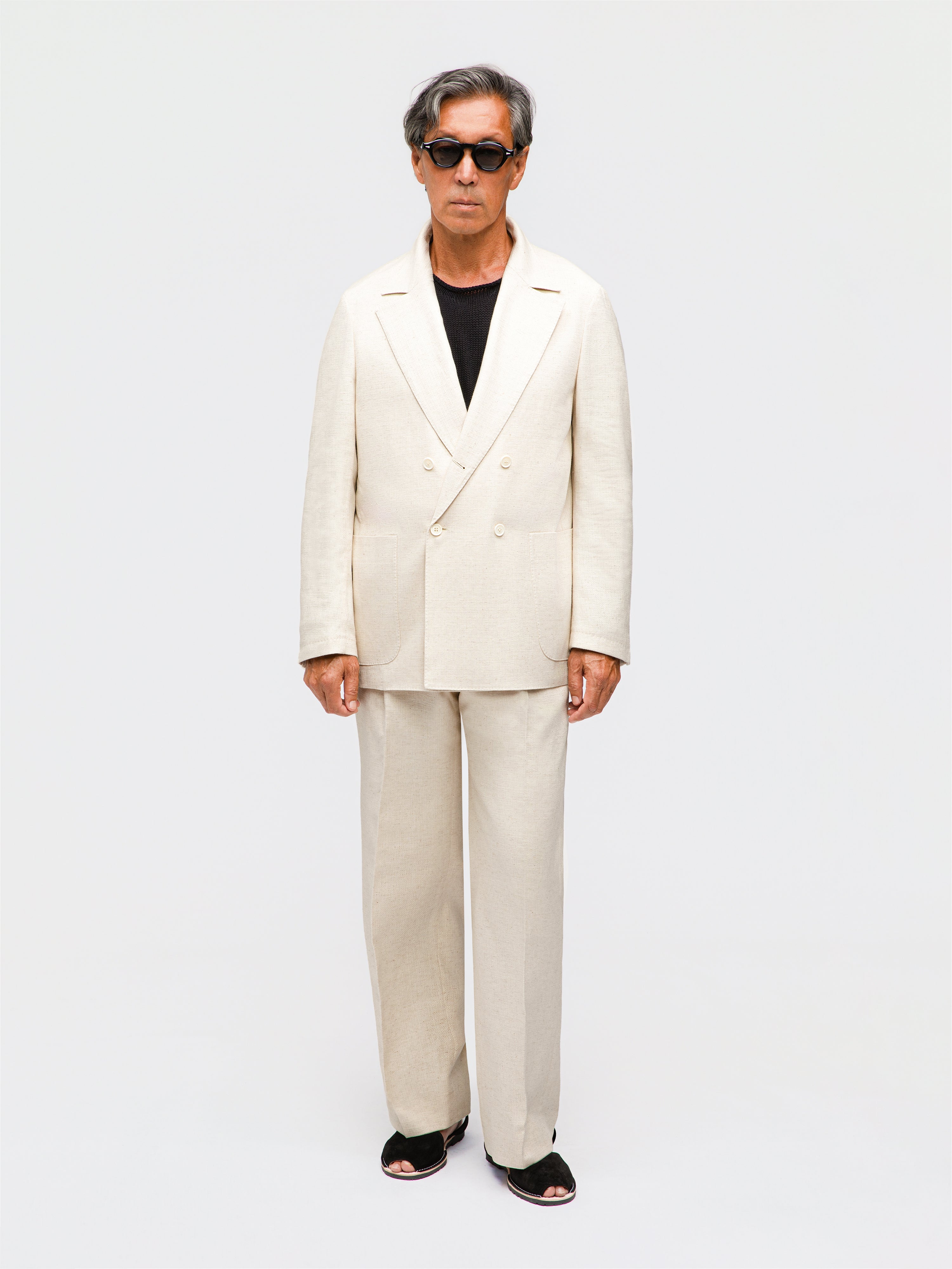 Oatmeal Cotton Linen Suit (Casual Fit)