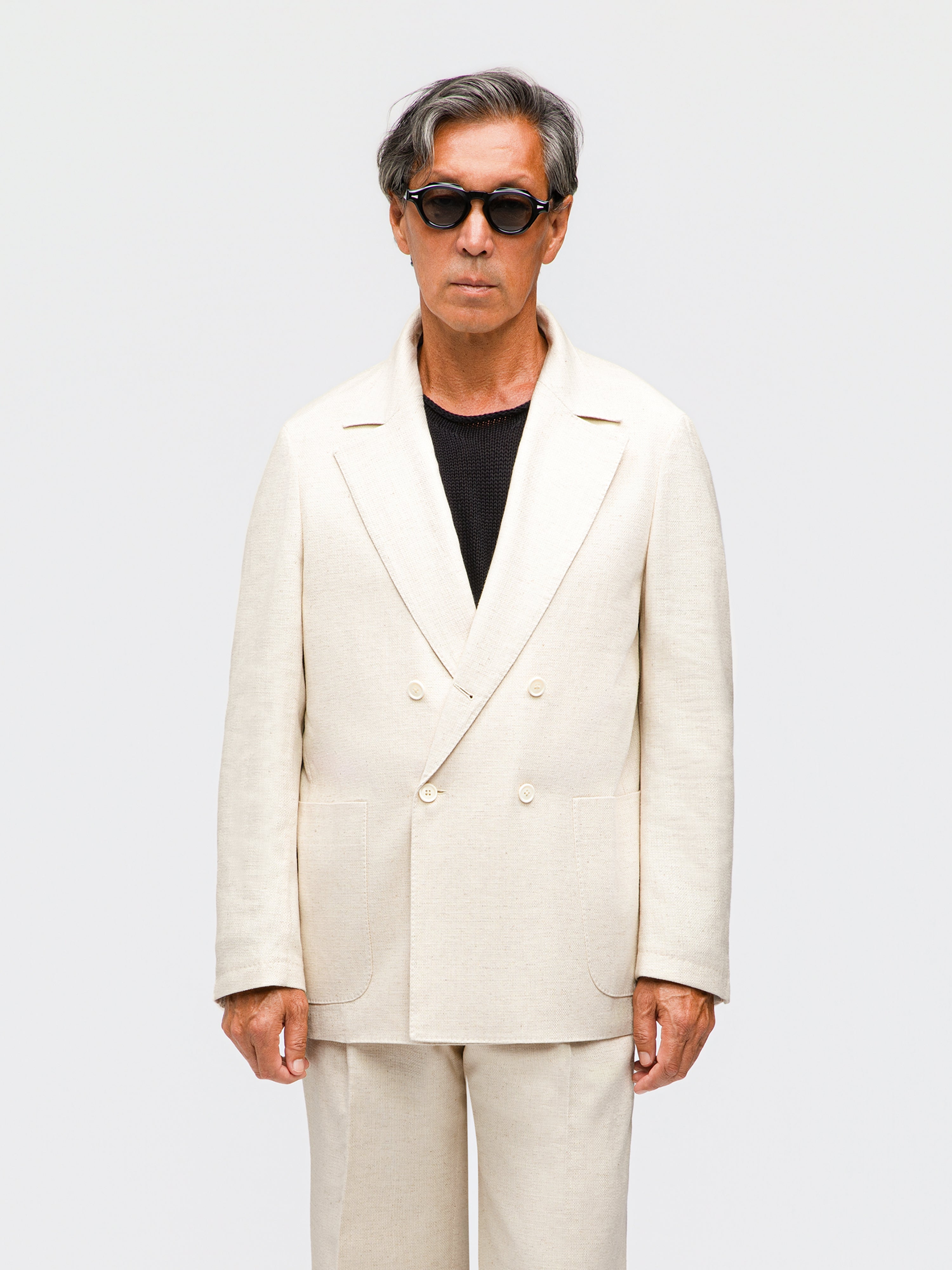 Oatmeal Cotton Linen Suit (Casual Fit)