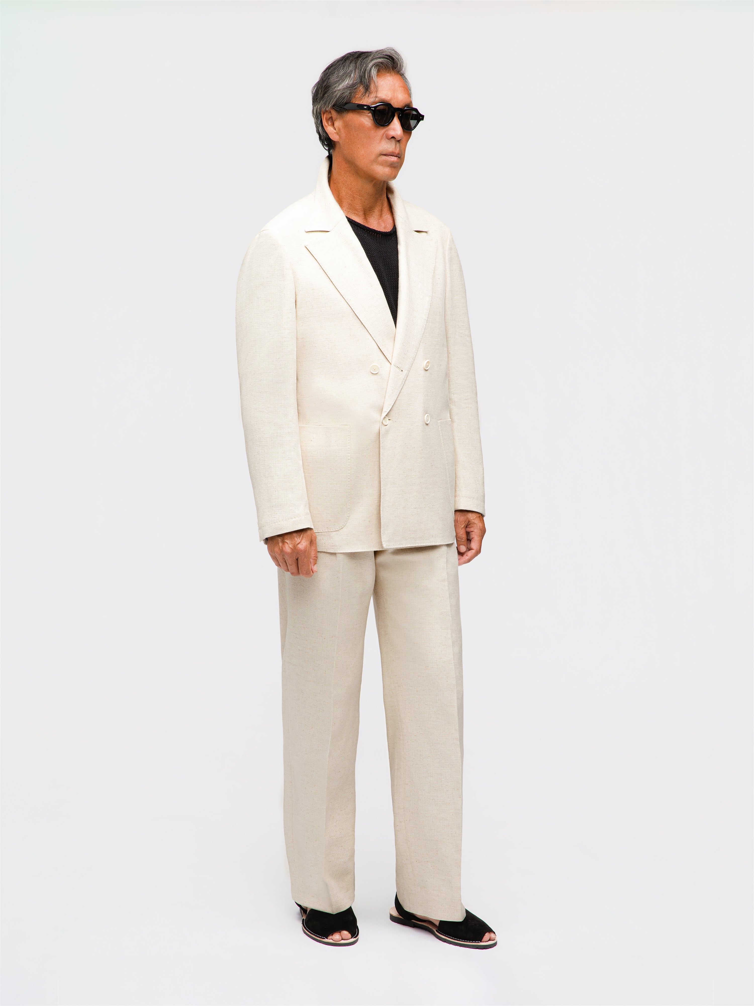 Oatmeal Cotton Linen Suit (Casual Fit)