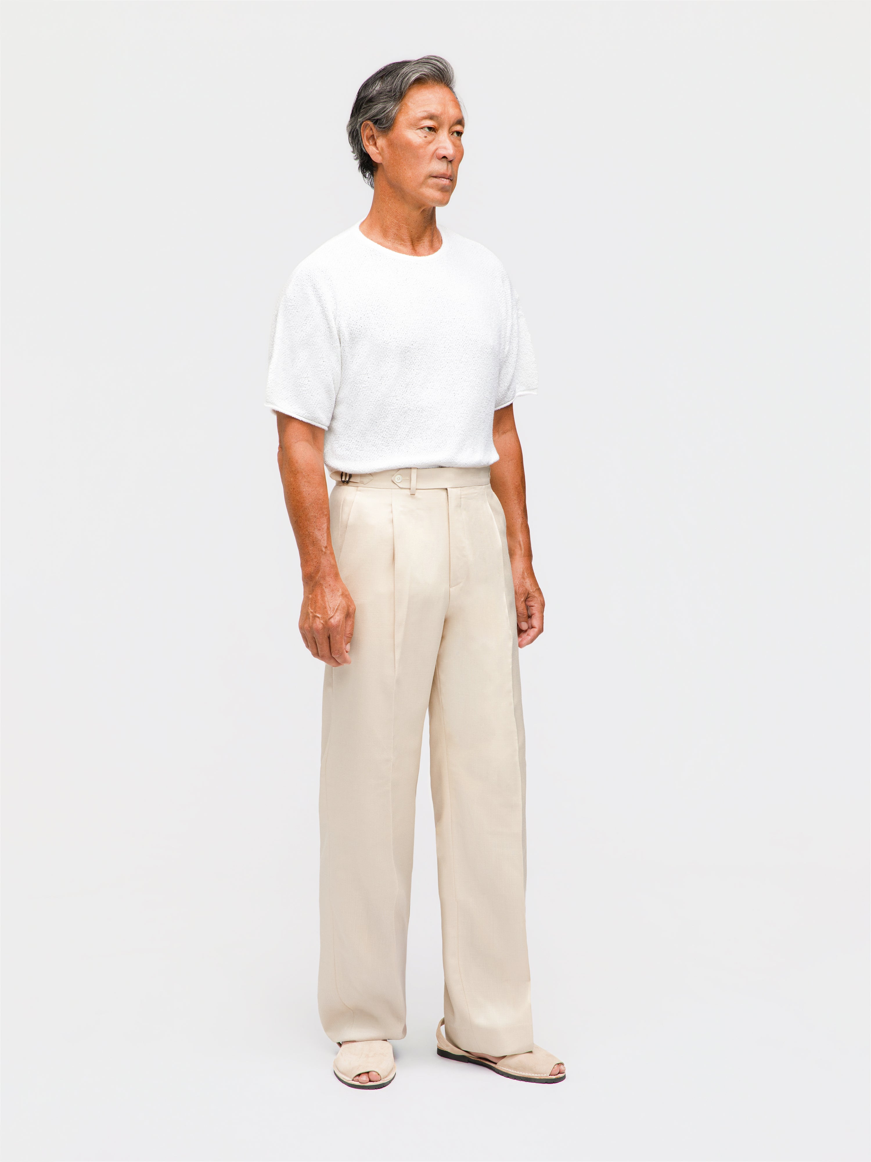 Champagne Wool Silk Suit