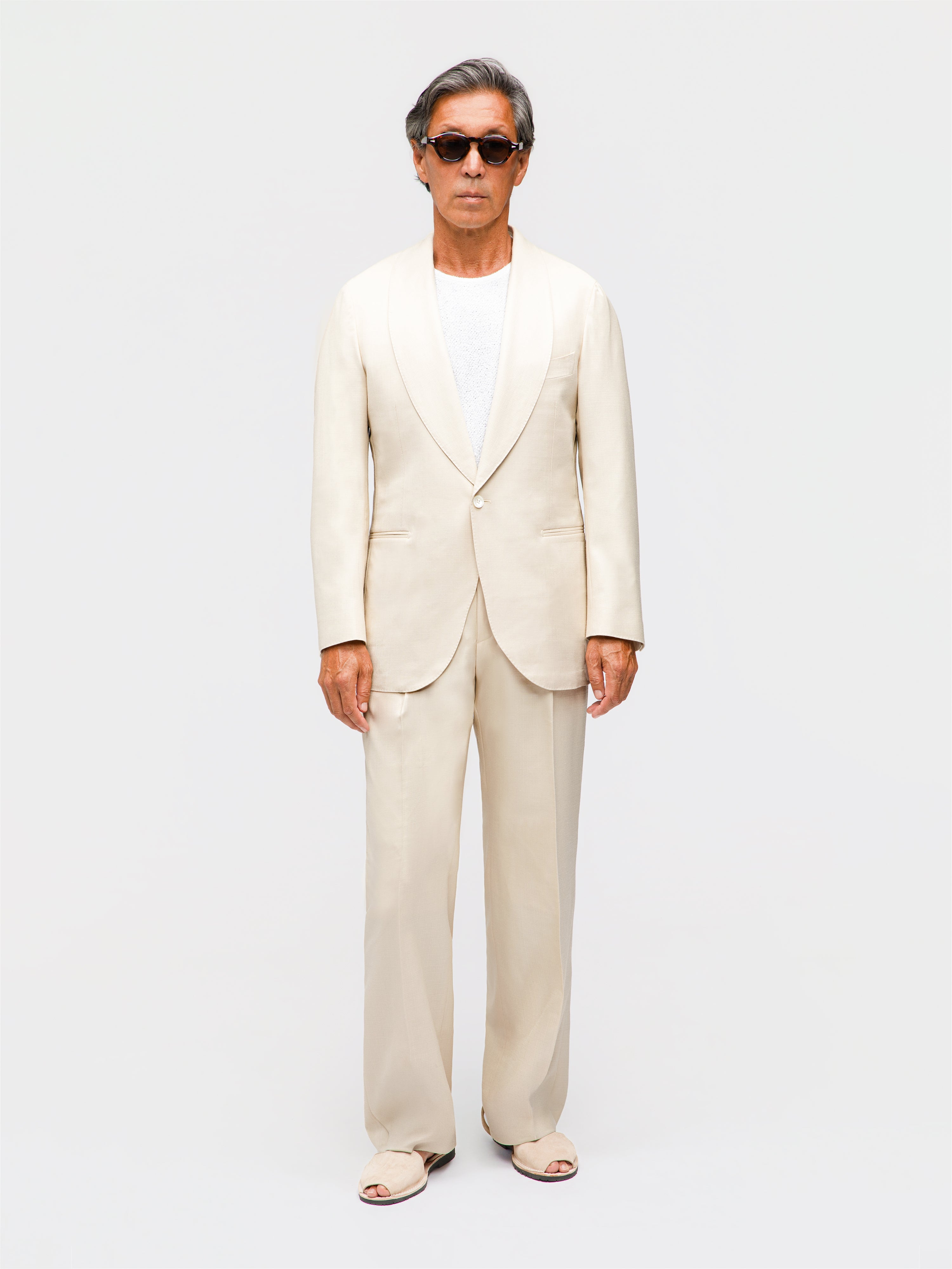 Champagne Wool Silk Suit