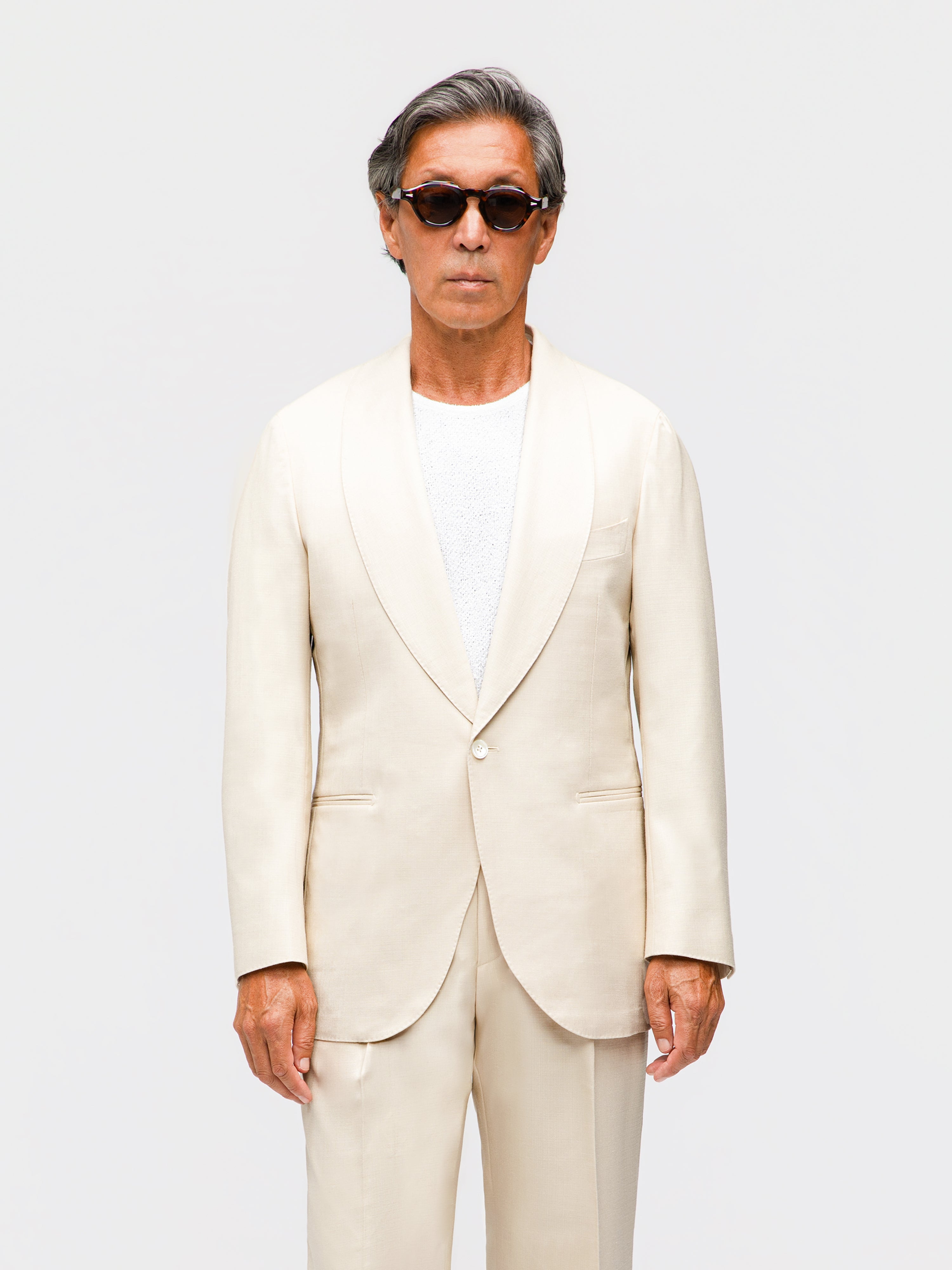 Champagne Wool Silk Suit