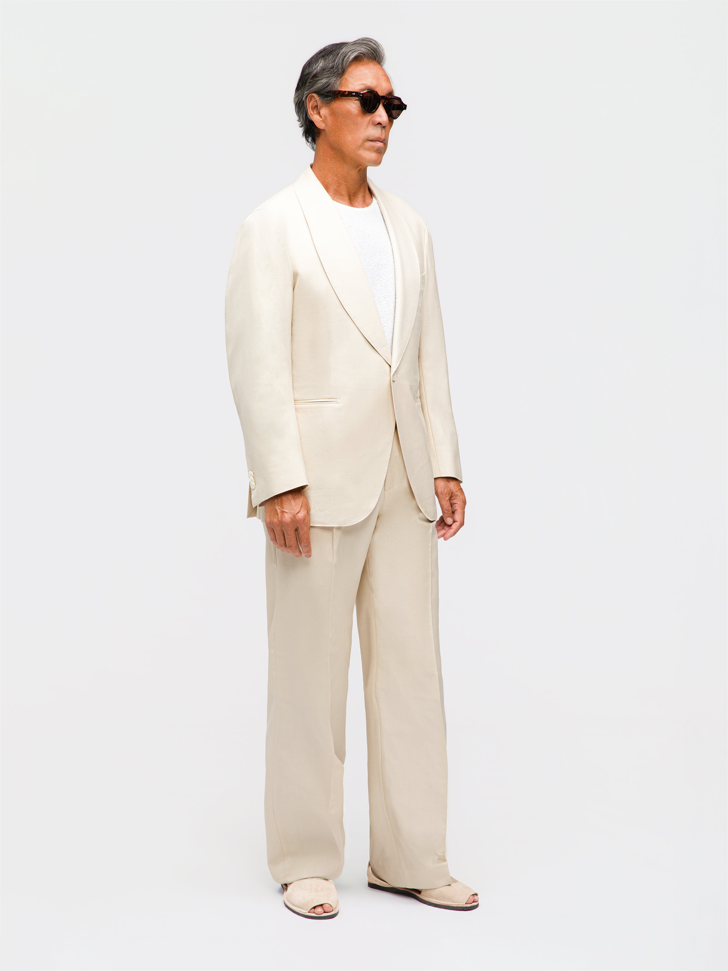 Champagne Wool Silk Suit