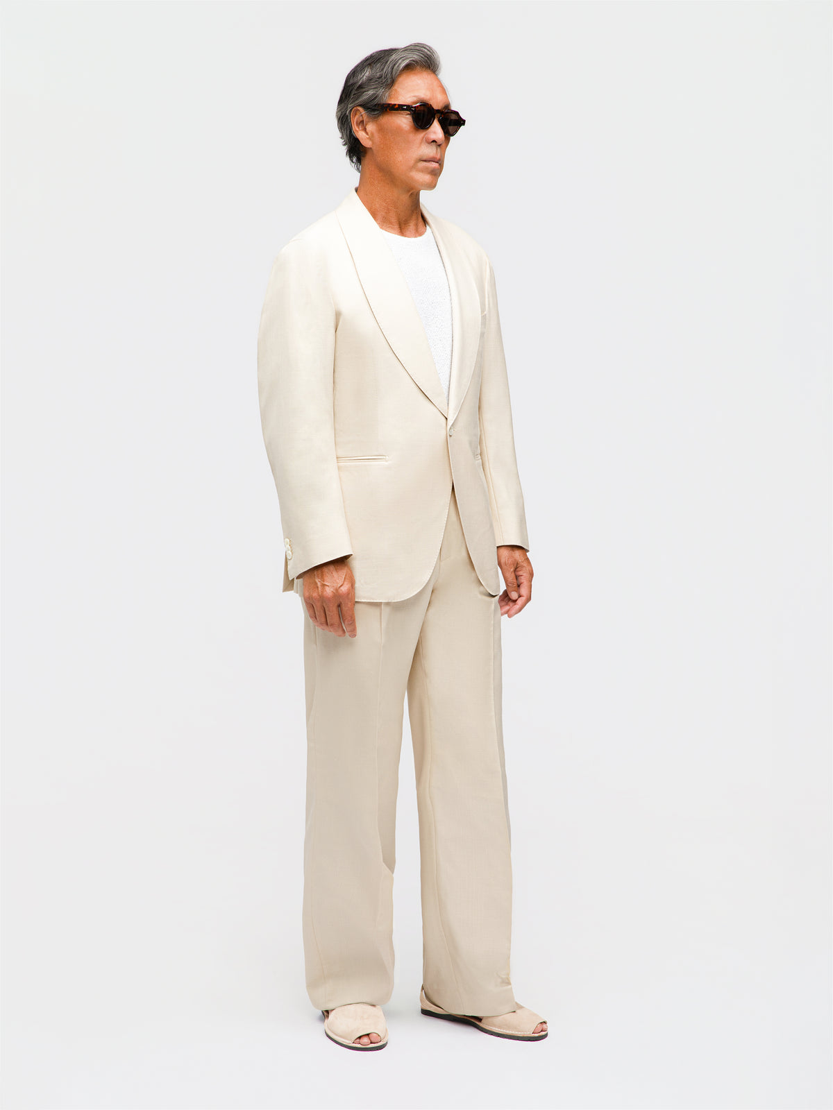 Champagne Wool Silk Suit