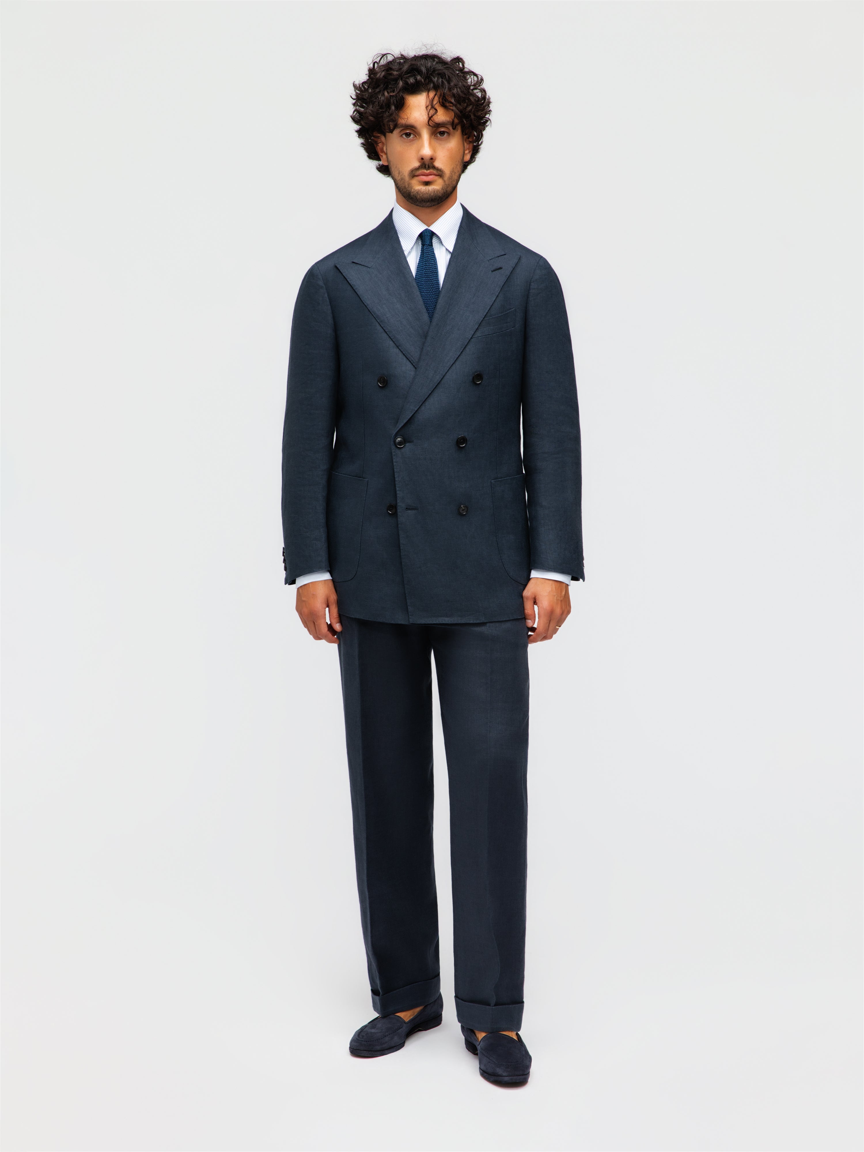 Navy Linen Suit (DB)