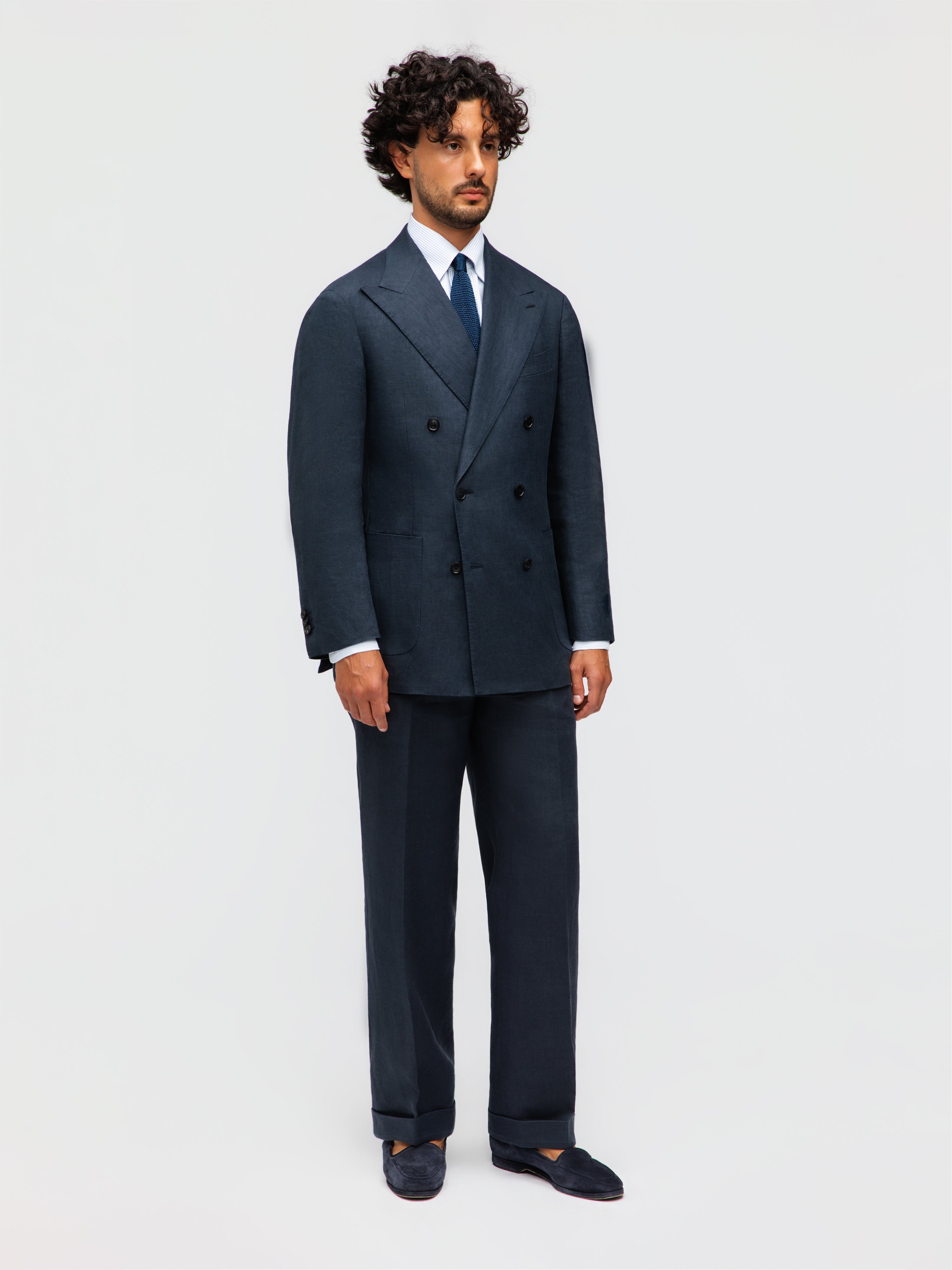 Navy Linen Suit (DB)