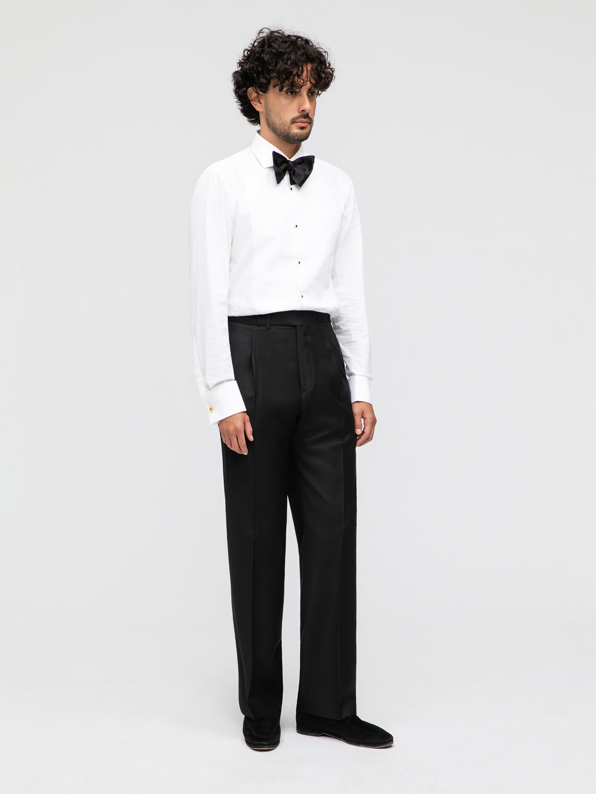 Black Wool Tuxedo Suit (SB) - Grand Le Mar