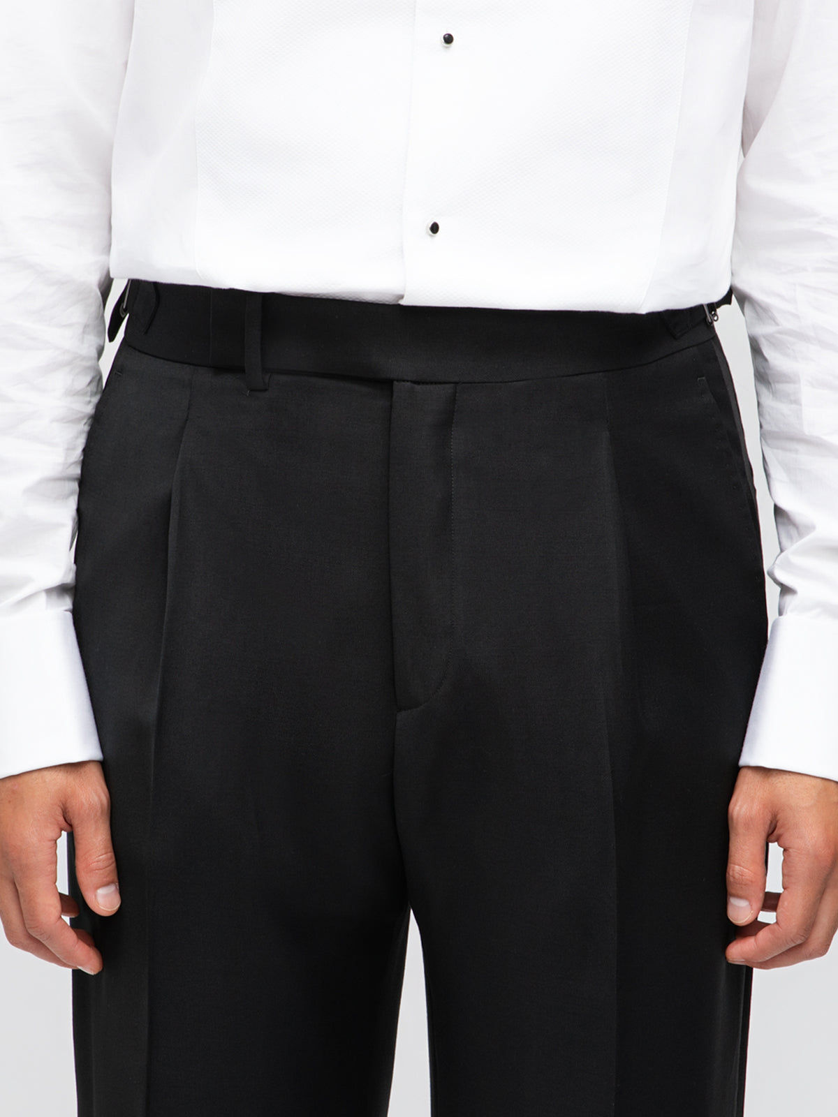 Black Wool Tuxedo Suit (SB) - Grand Le Mar