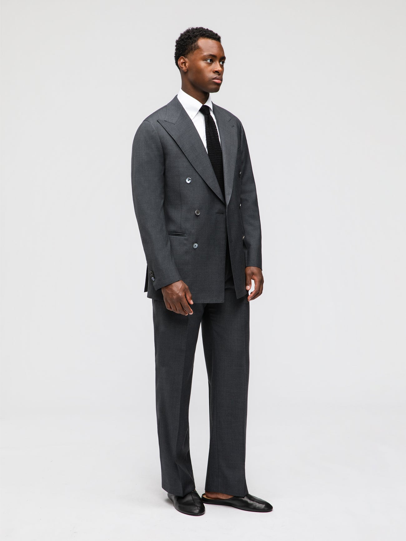 Dark Grey Wool Suit (DB) - Grand Le Mar