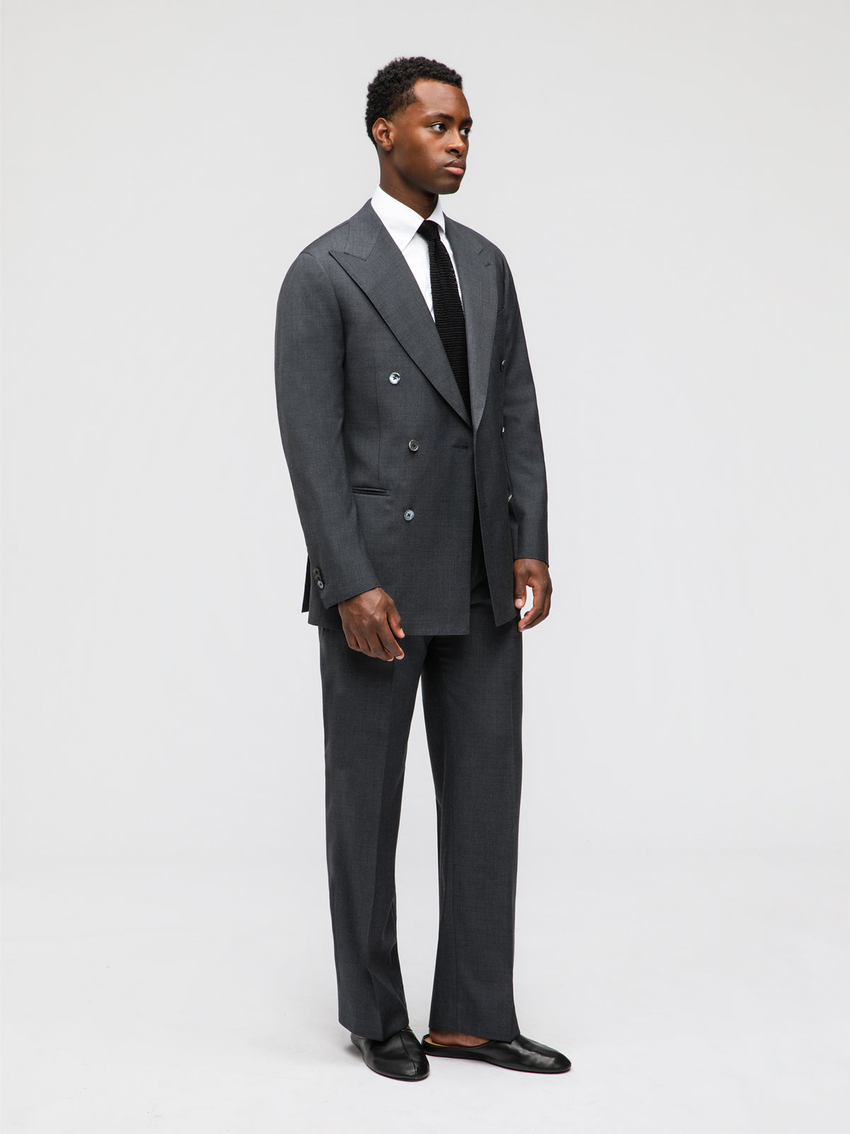 Dark Grey Wool Suit (DB) - Grand Le Mar