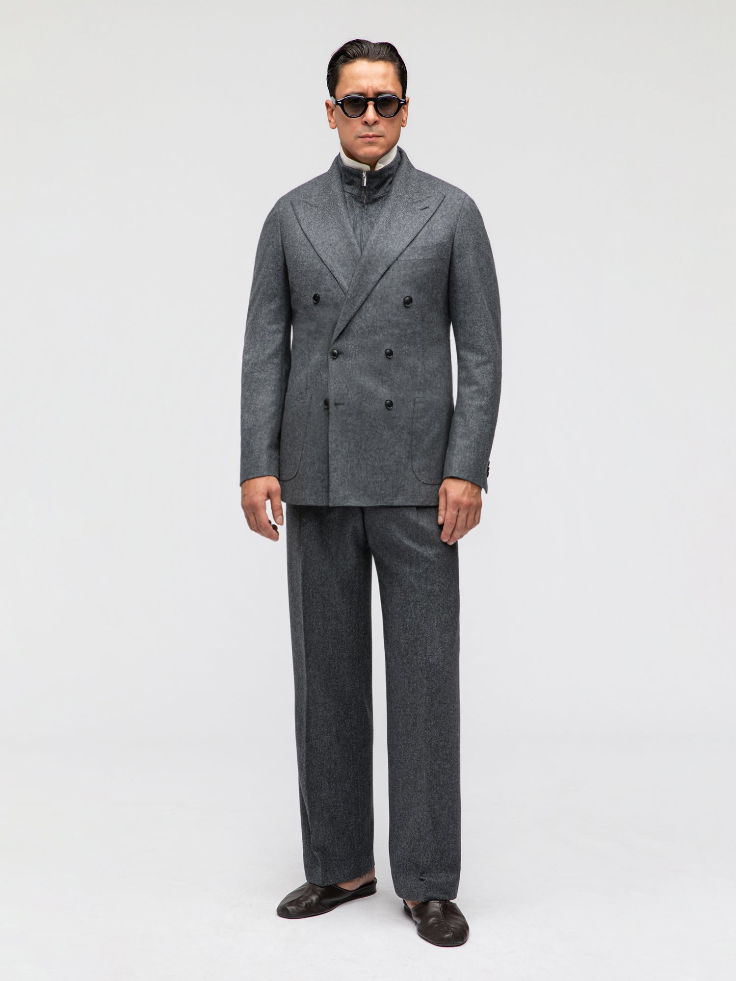 Mid Grey Flannel Wool Suit (DB)