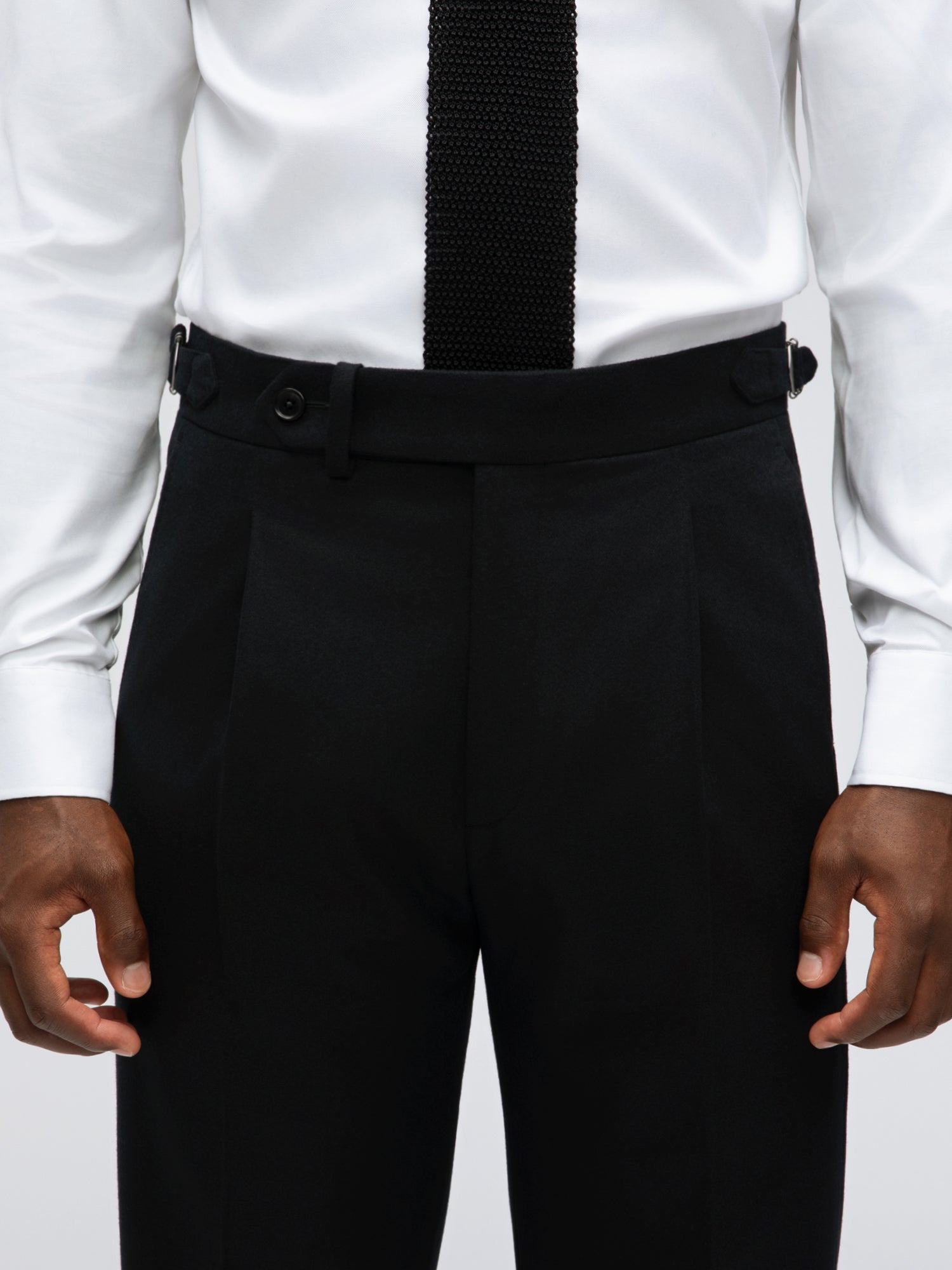 Black Flannel Wool Suit - Grand Le Mar