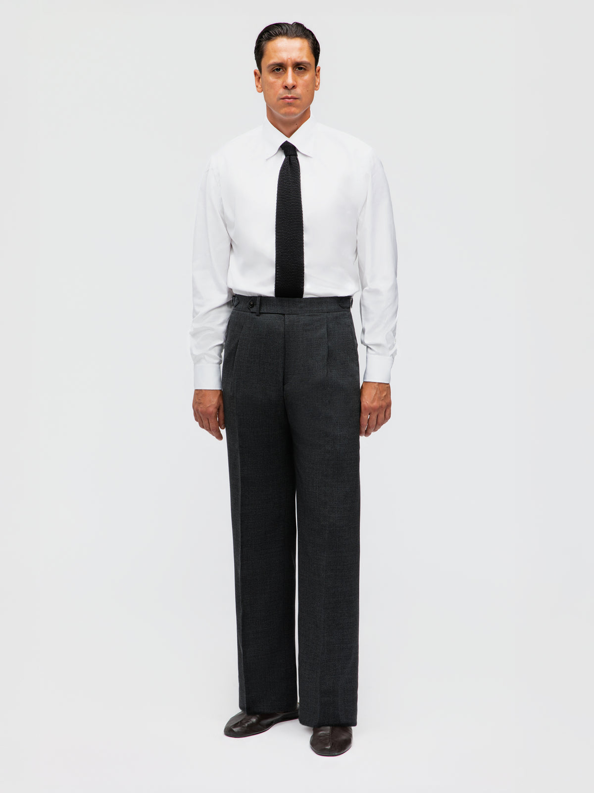 Charcoal High Twist Wool Suit (DB)