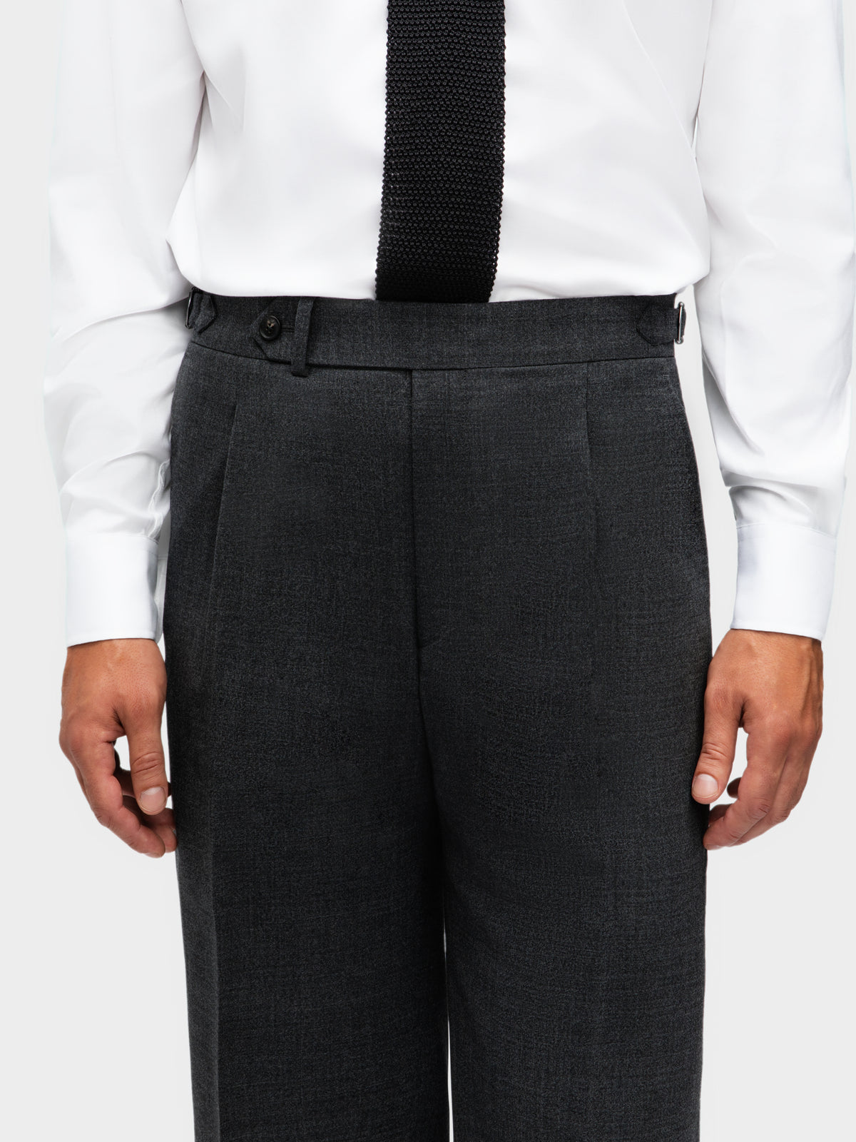 Charcoal High Twist Wool Suit (DB)