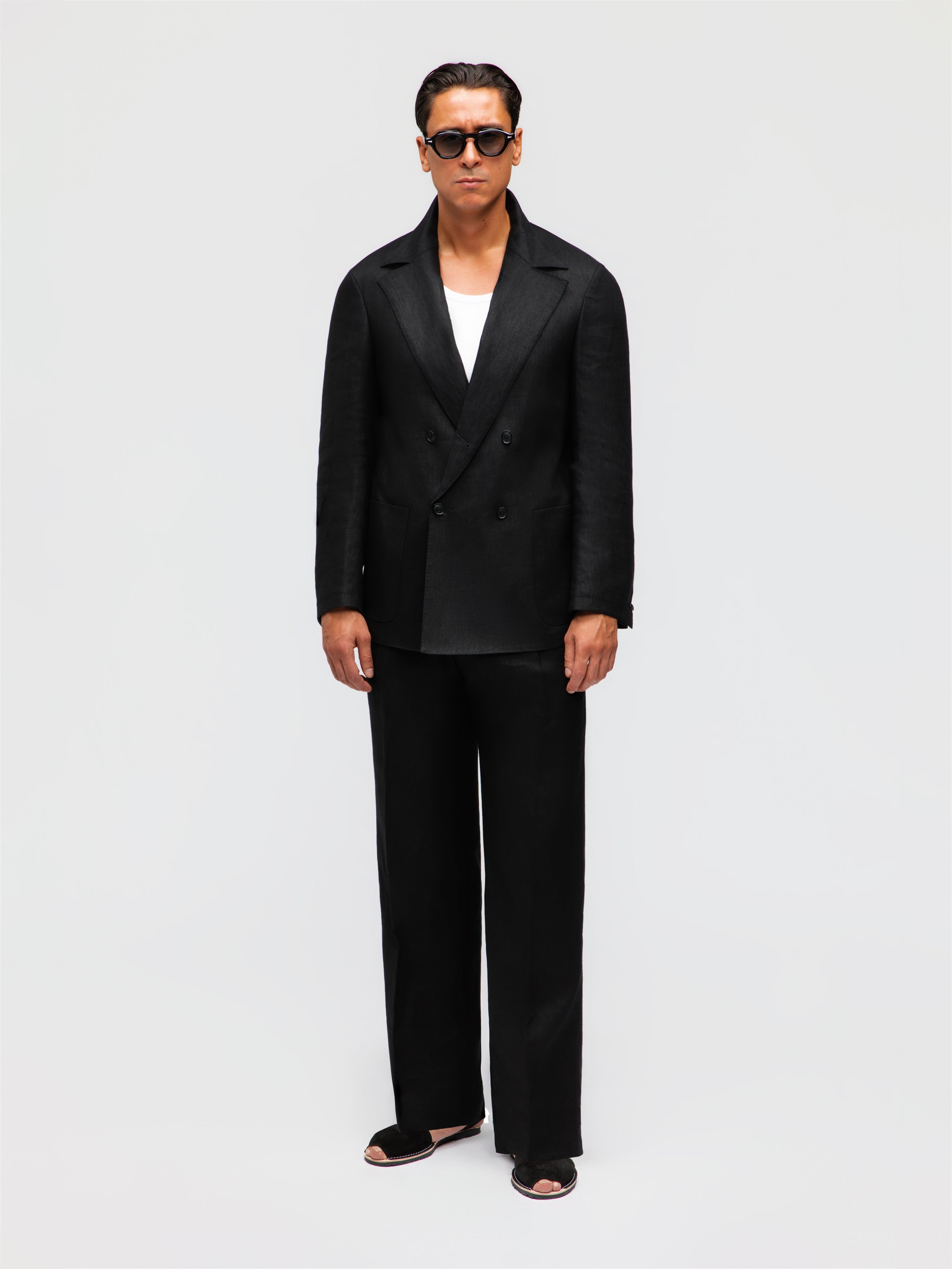 Black Linen Suit (Casual Fit)