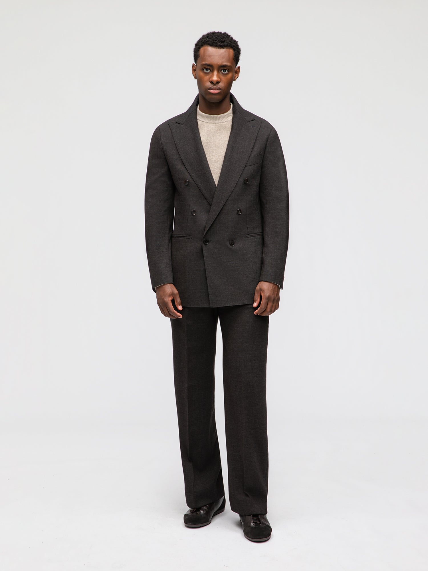 Dark Brown Heavyweight High Twist Suit