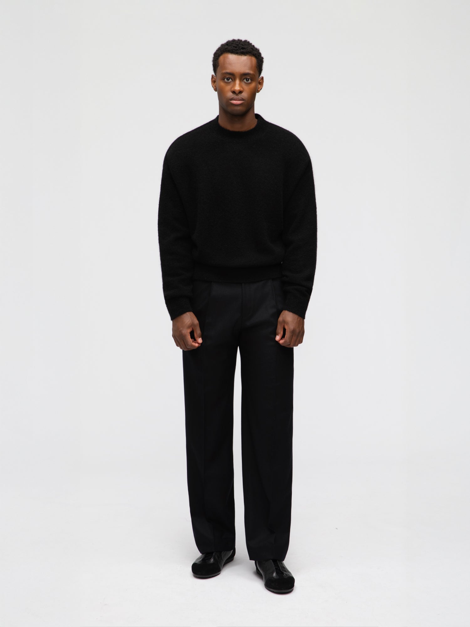 Black Mohair Crewneck - Grand Le Mar