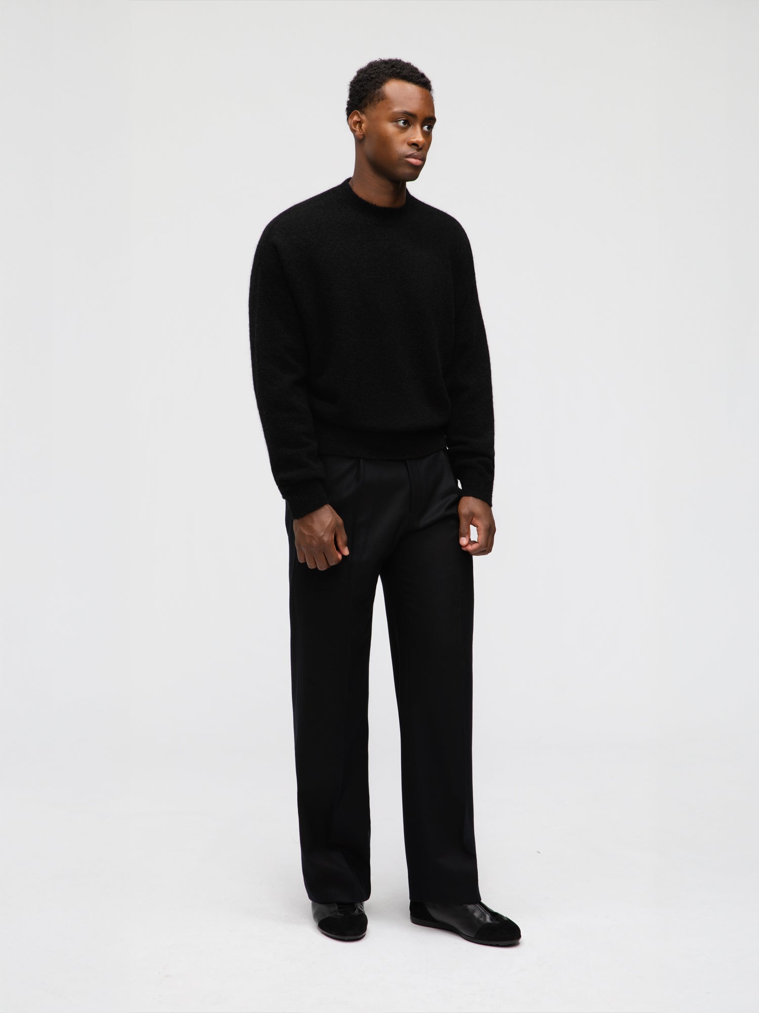 Black Mohair Crewneck - Grand Le Mar