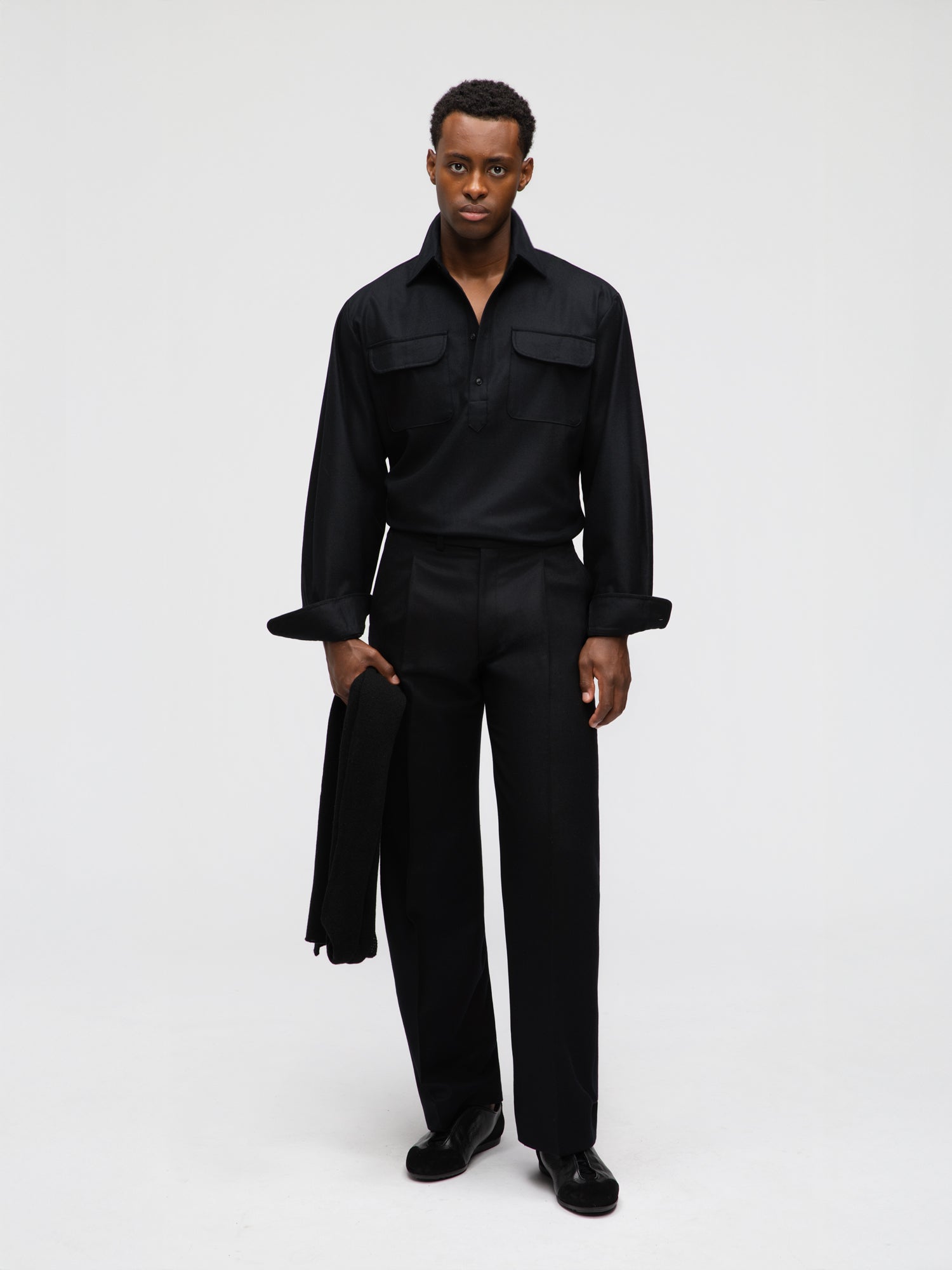 Black Flannel Popover - Grand Le Mar