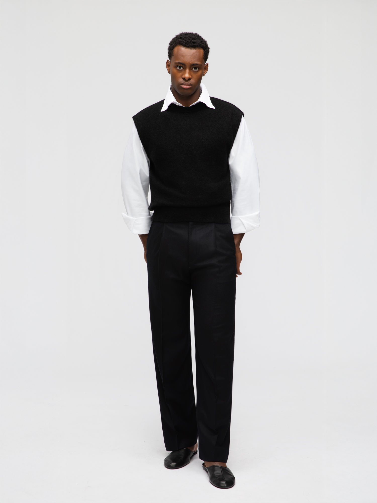 Black Mohair Vest - Grand Le Mar