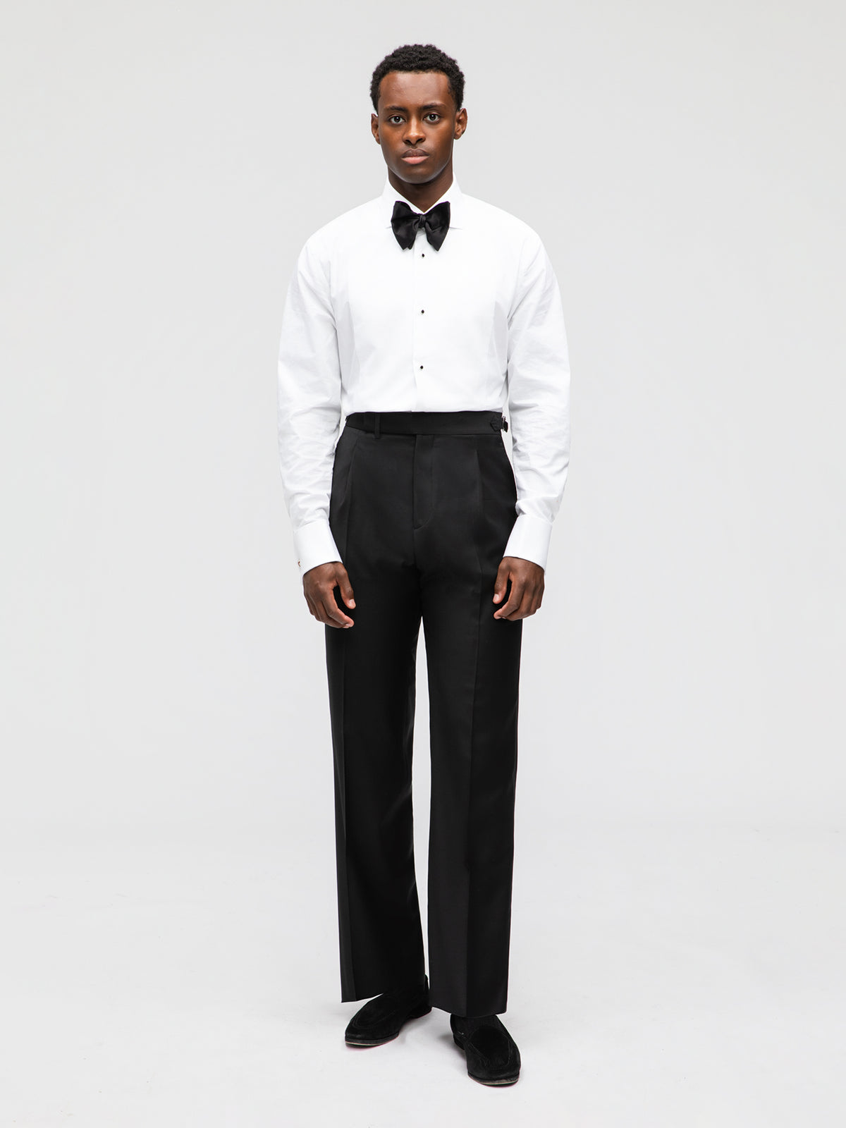 Black Wool Tuxedo Suit (DB) - Grand Le Mar