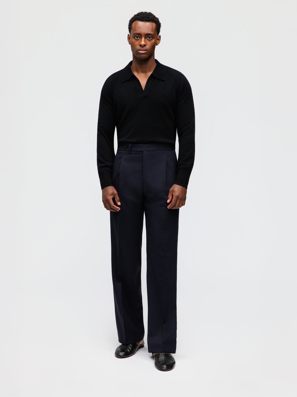 Navy High Twist Wool Suit (SB)