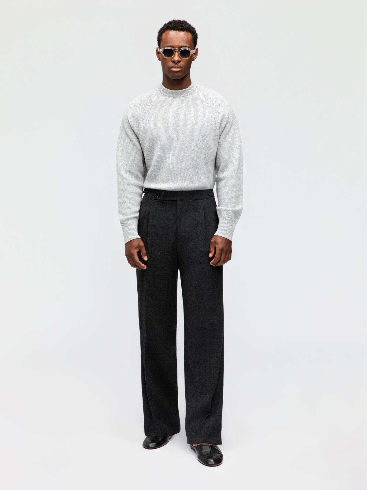 Charcoal High Twist Wool Suit (SB)