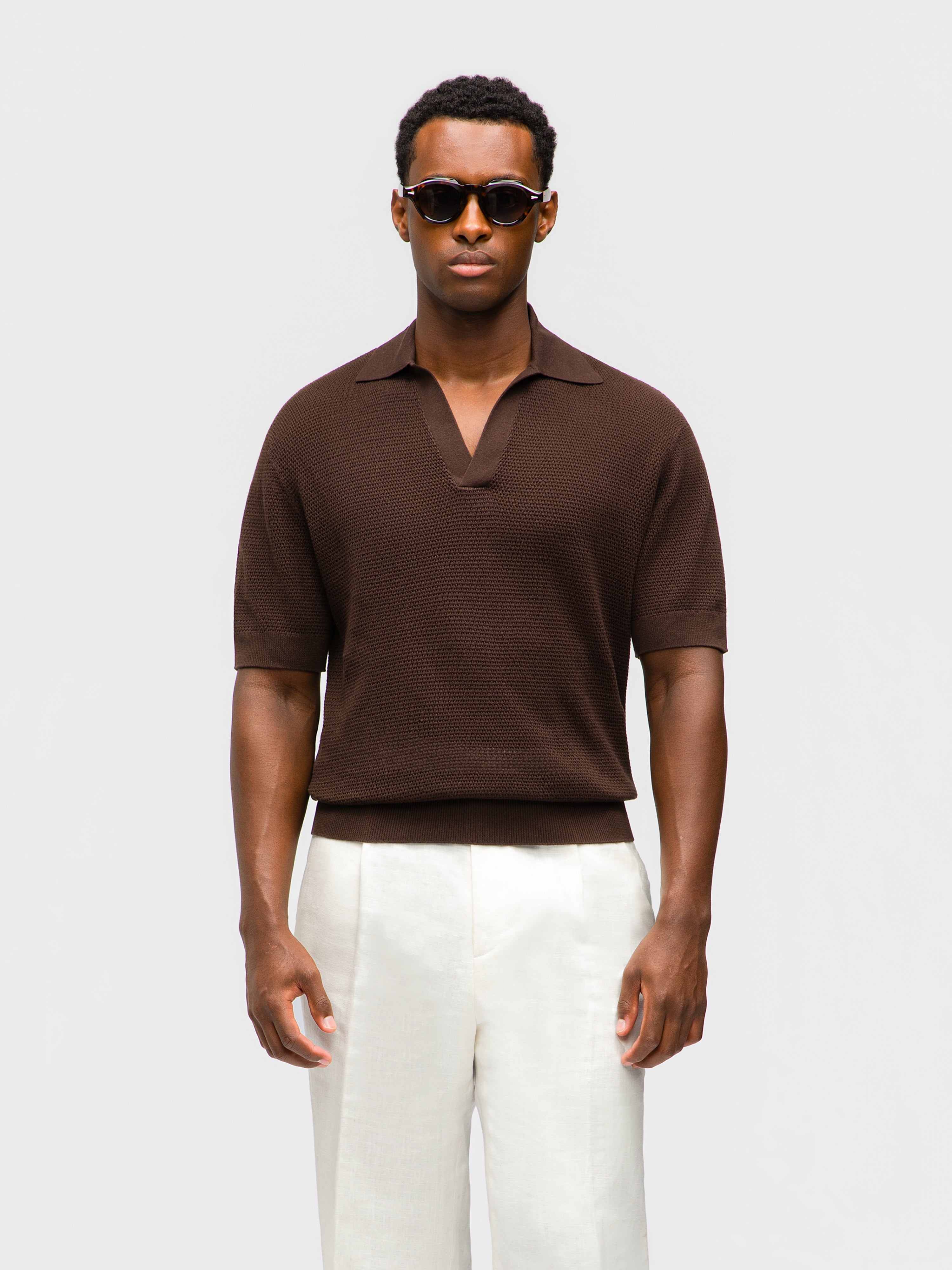 Brown Knit Jersey