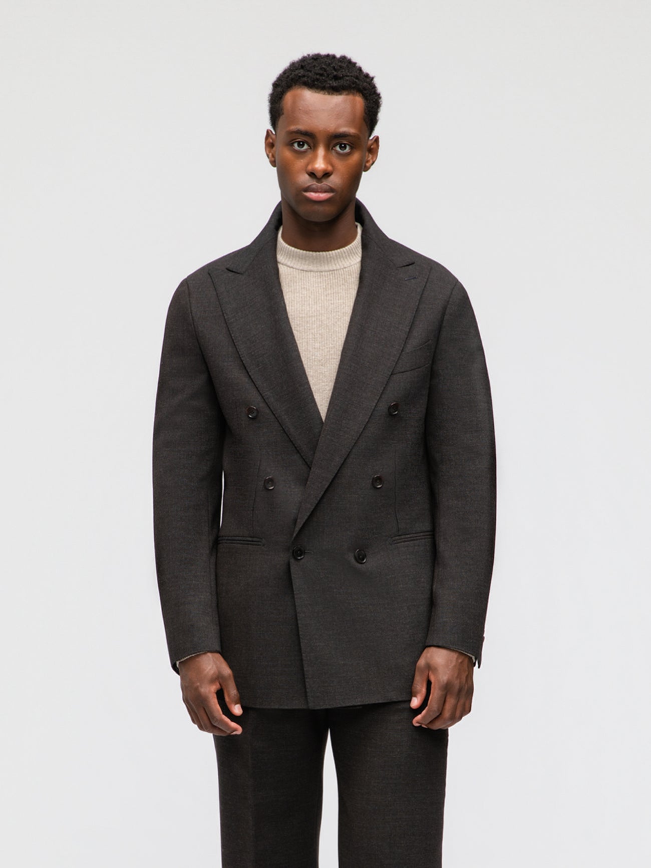 Dark Brown Heavyweight High Twist Suit