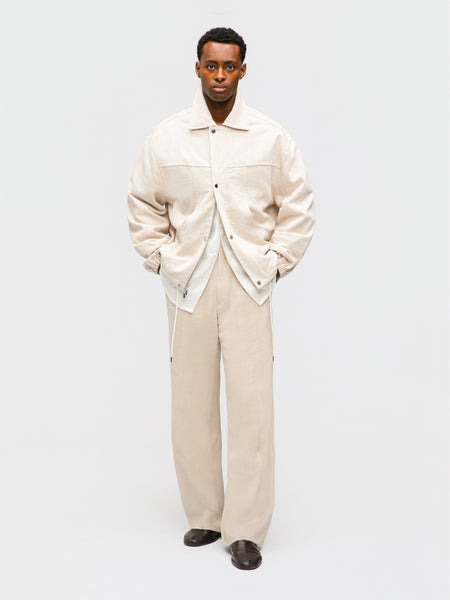 Grand Le Mar | Cream Stonewashed Linen Traveler Jacket – Grand Lè Mar
