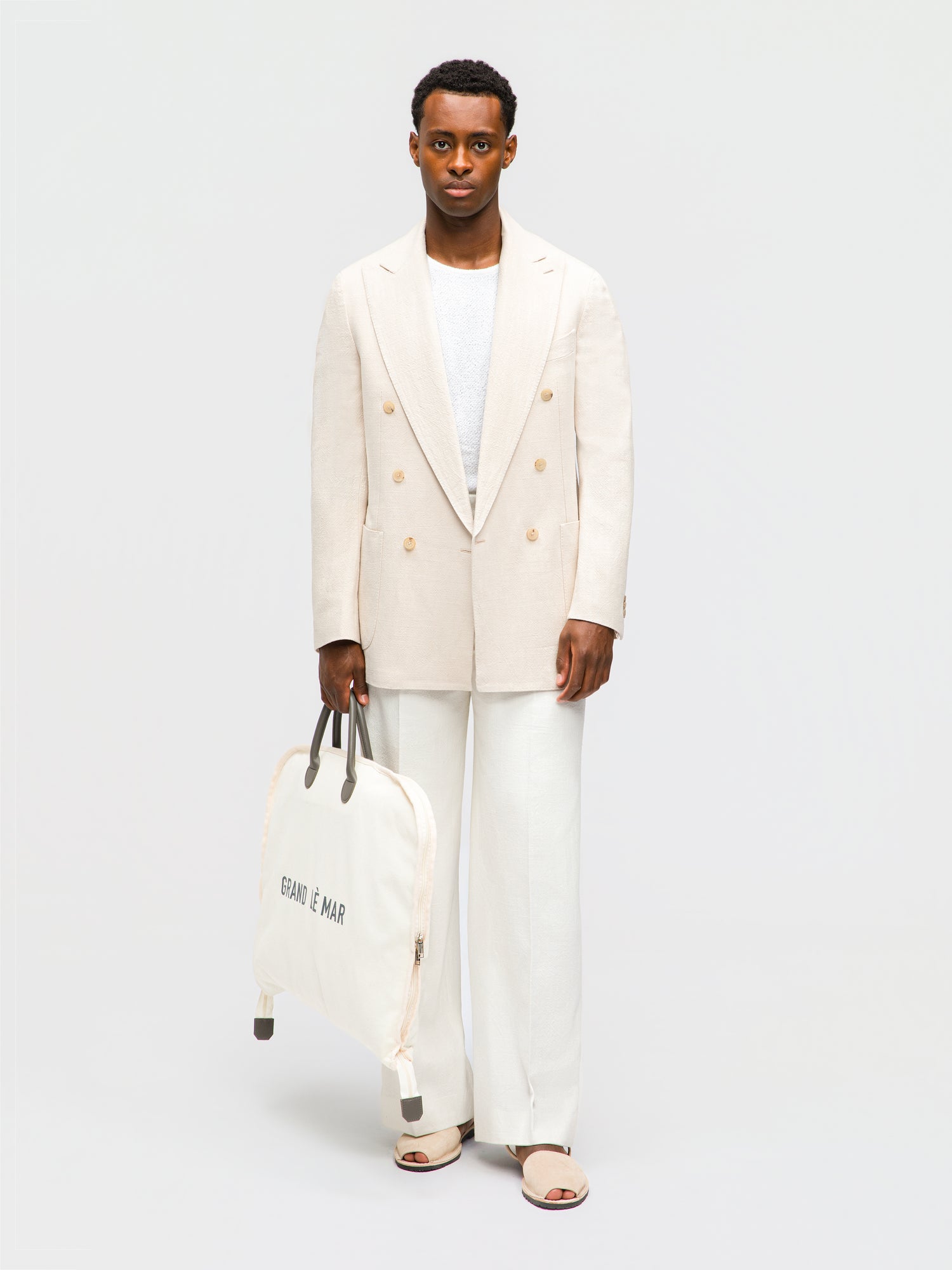 Cream Stonewashed Linen Jacket