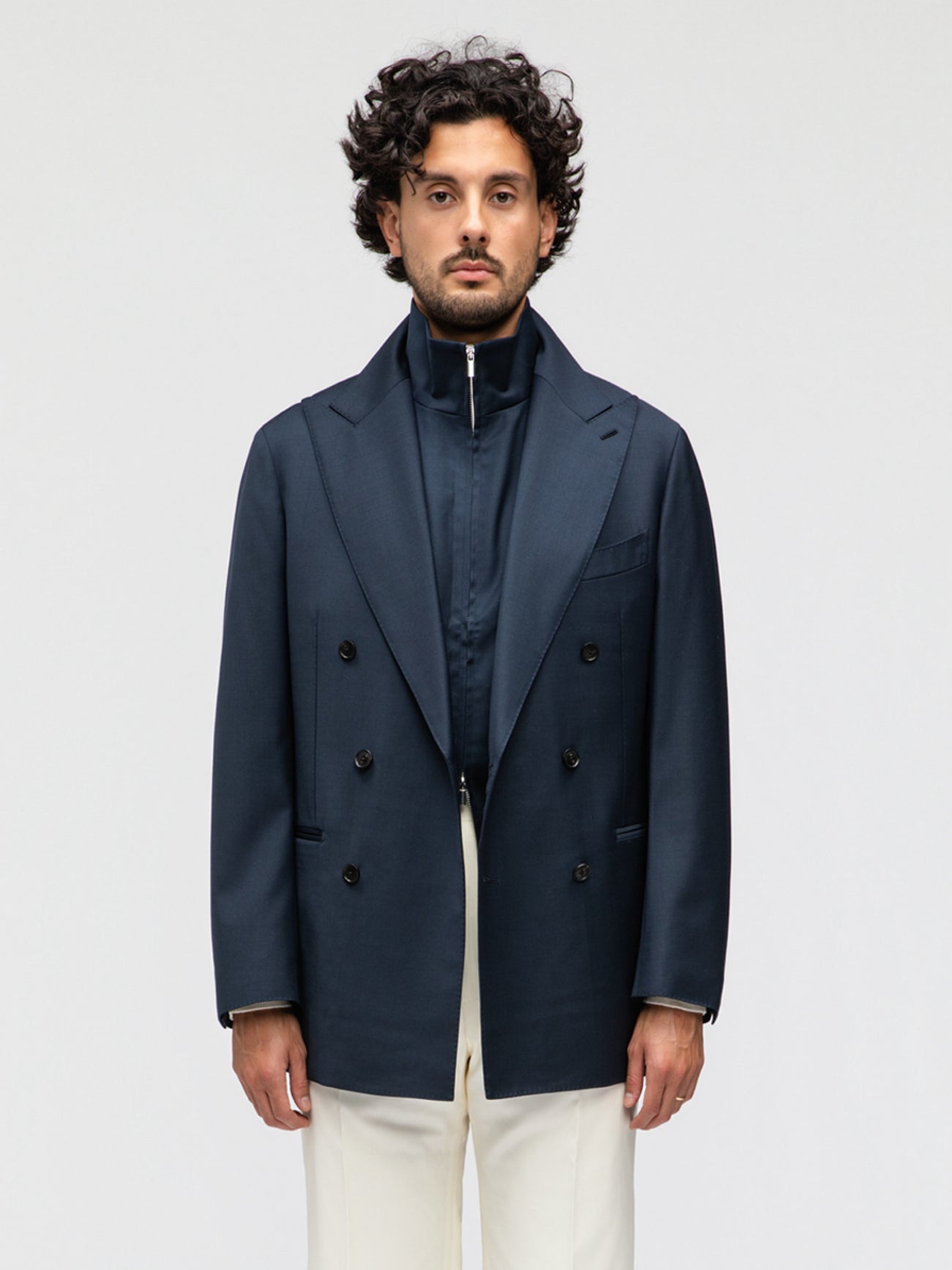 Navy Wool Jacket (DB) - Grand Le Mar