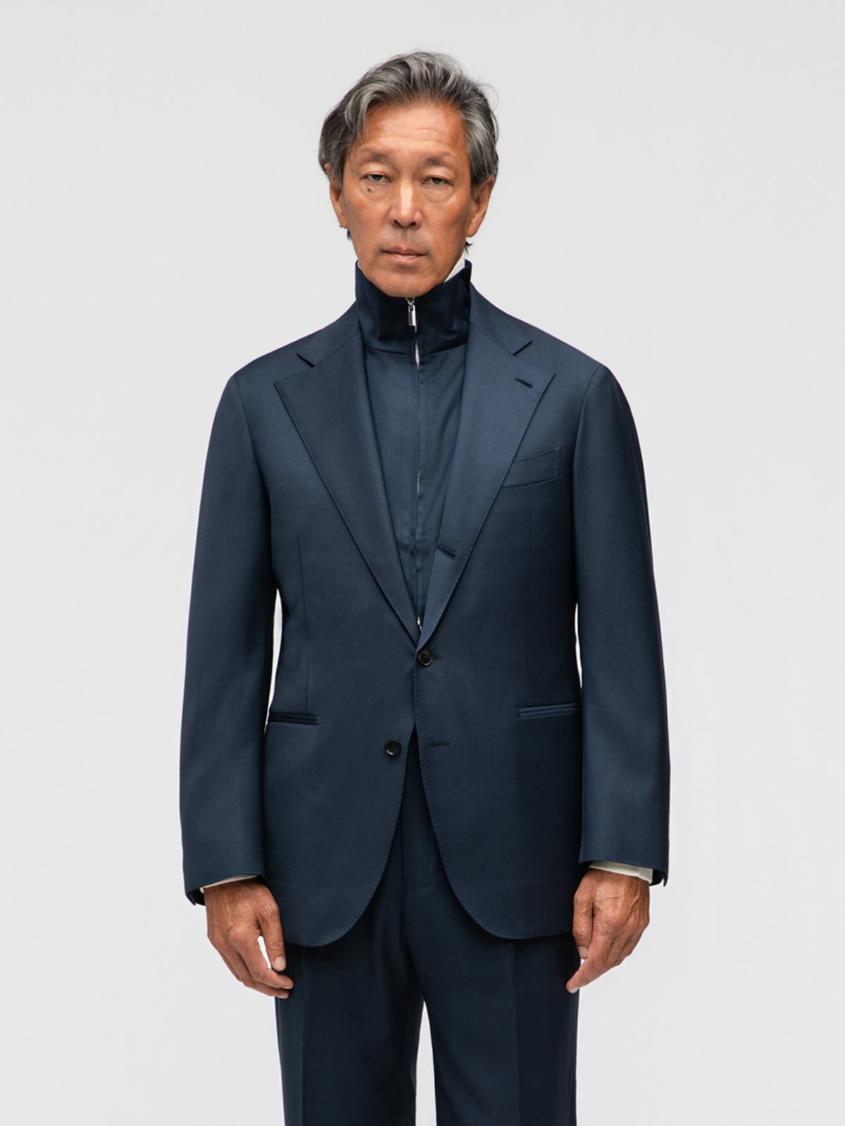 Navy Wool Suit (SB) - Grand Le Mar