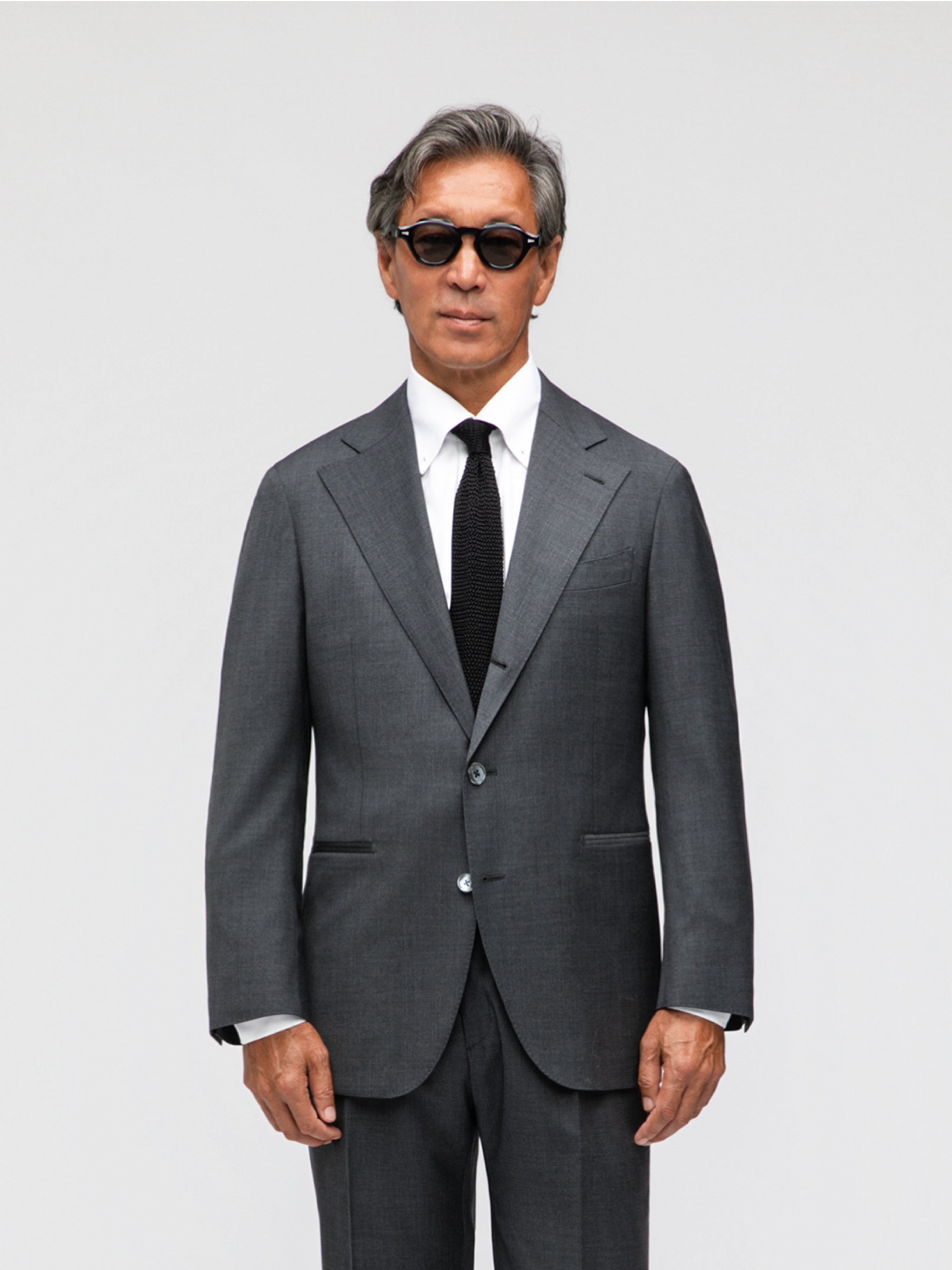 Dark Grey Wool Suit (SB) - Grand Le Mar