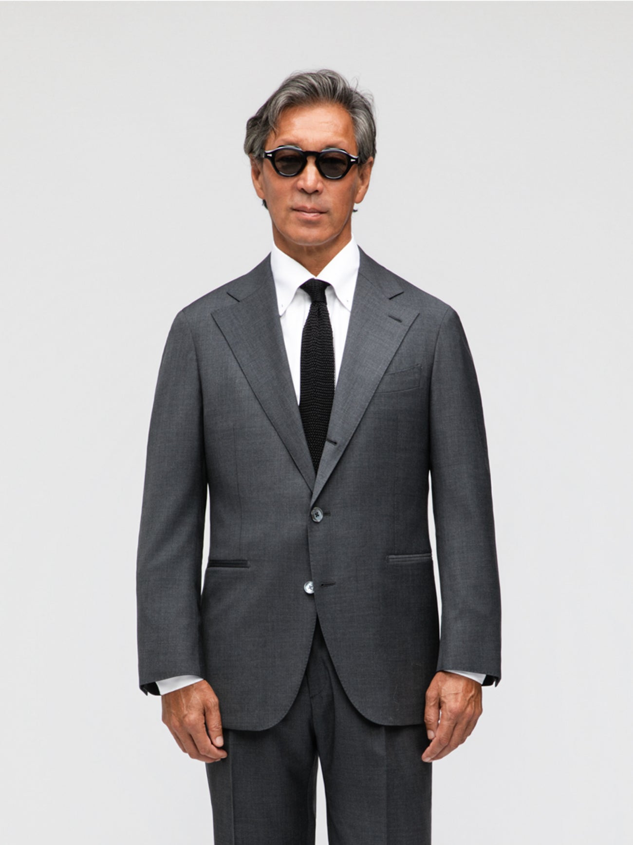 Dark Grey Wool Suit (SB) - Grand Le Mar